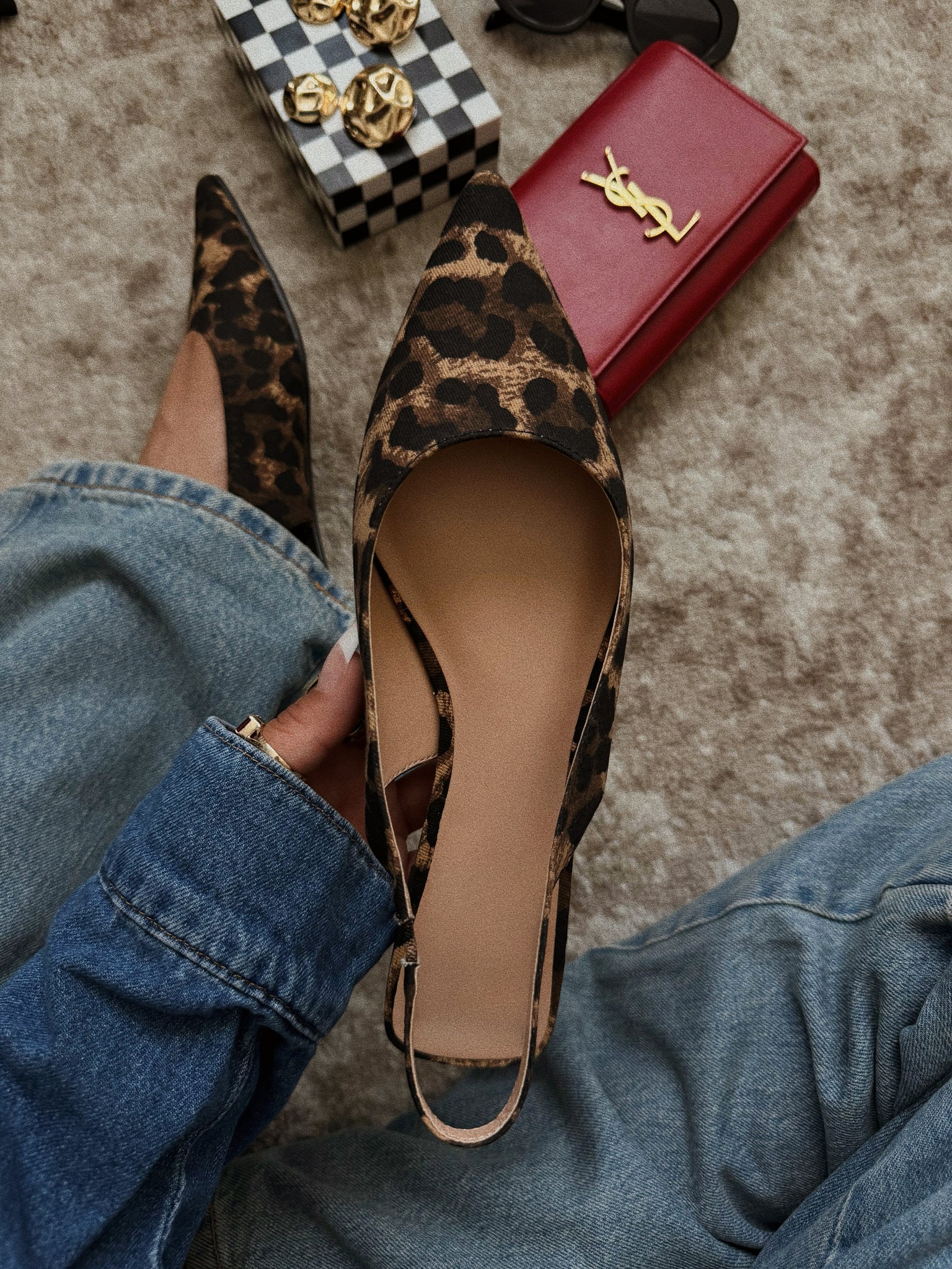 Ashlyn Pointed Toe Flats - Women's Leopard Print Ballet Shoes for Work & Casual Wear | Comfortable Slip-On Flats for Office, Party & Everyday Outfits