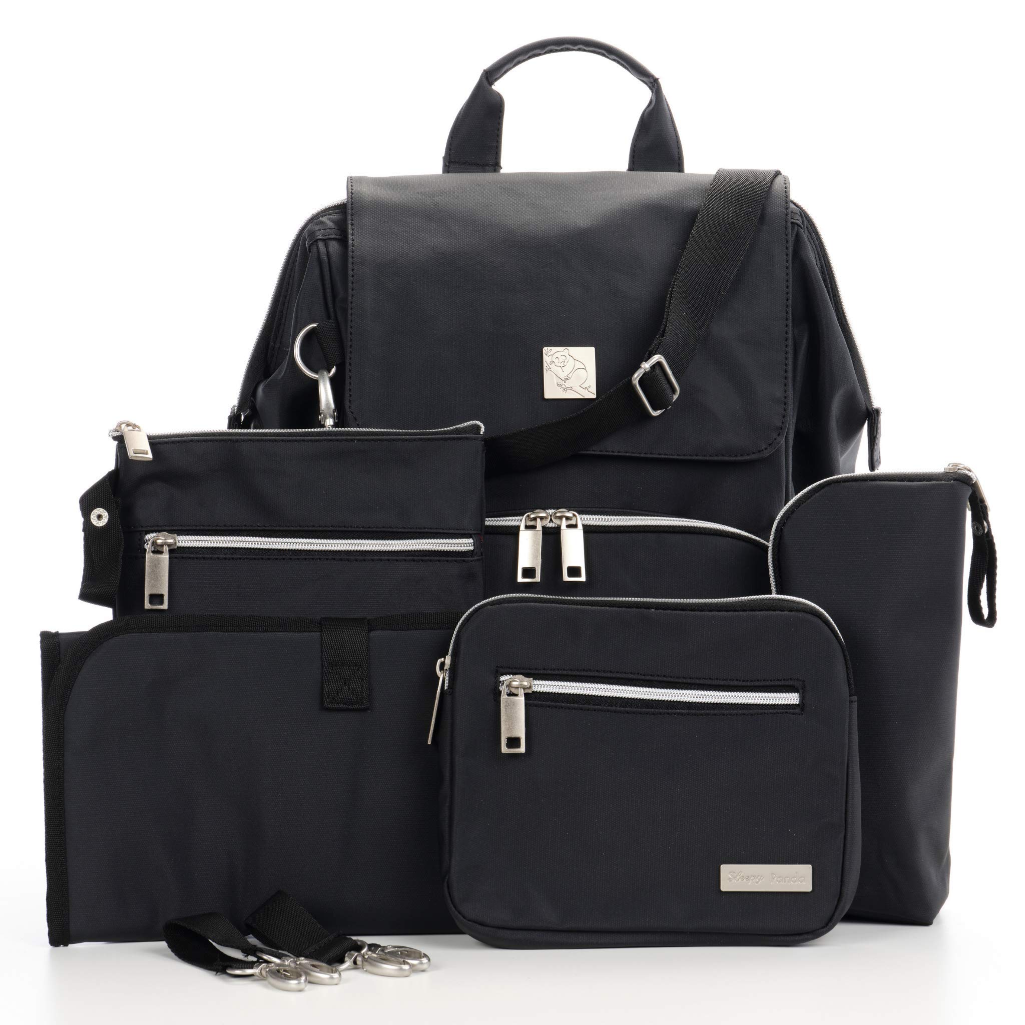 **Kennedy Diaper Backpack for Moms & Dads – Waterproof Baby Bag with Stroller Straps, Insulated Pockets, USB Charging Port & Changing Pad – Perfect for Travel, Daycare & Outings (Black)**