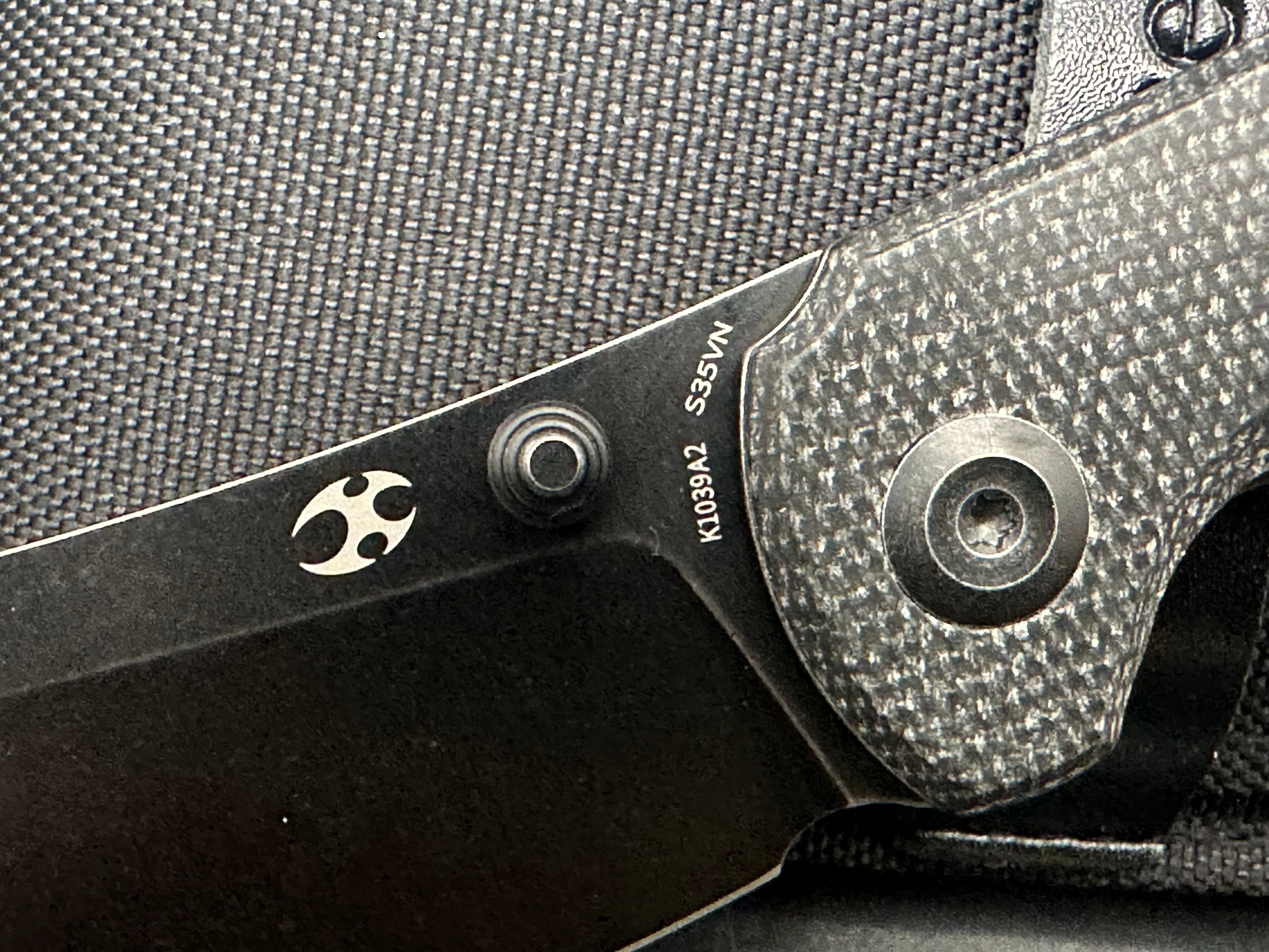 KANSEPT NESSTREET Folding Pocket Knife - Black Micarta Handle, S35VN Steel Blade, Plain Edge, Stonewash Finish (Model K1039A2) | EDC, Camping, Hiking & Outdoor Survival Tool