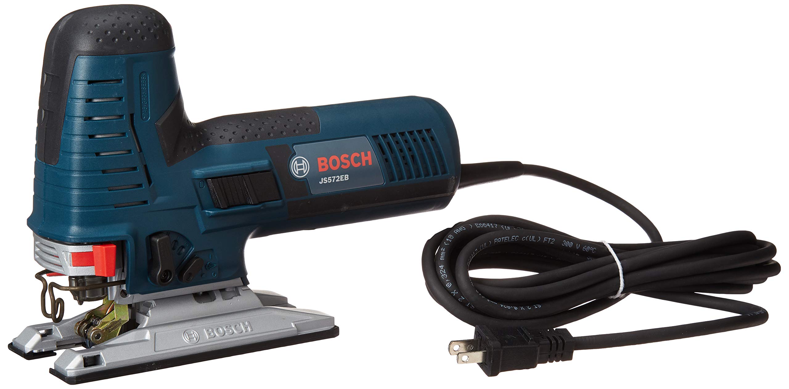 Bosch JS572EBK 7.2 Amp Barrel-Grip Jigsaw Kit - Powerful Corded Electric Saw for Woodworking, Metal Cutting & DIY Home Projects