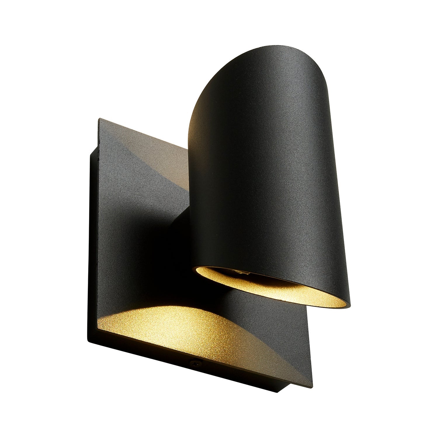 Oxygen Caliber 3 733 15 Modern Cylinder LED Outdoor Wall Light Fixture - Black | Weatherproof Exterior Lighting for Patio, Garden, Porch & Entryway