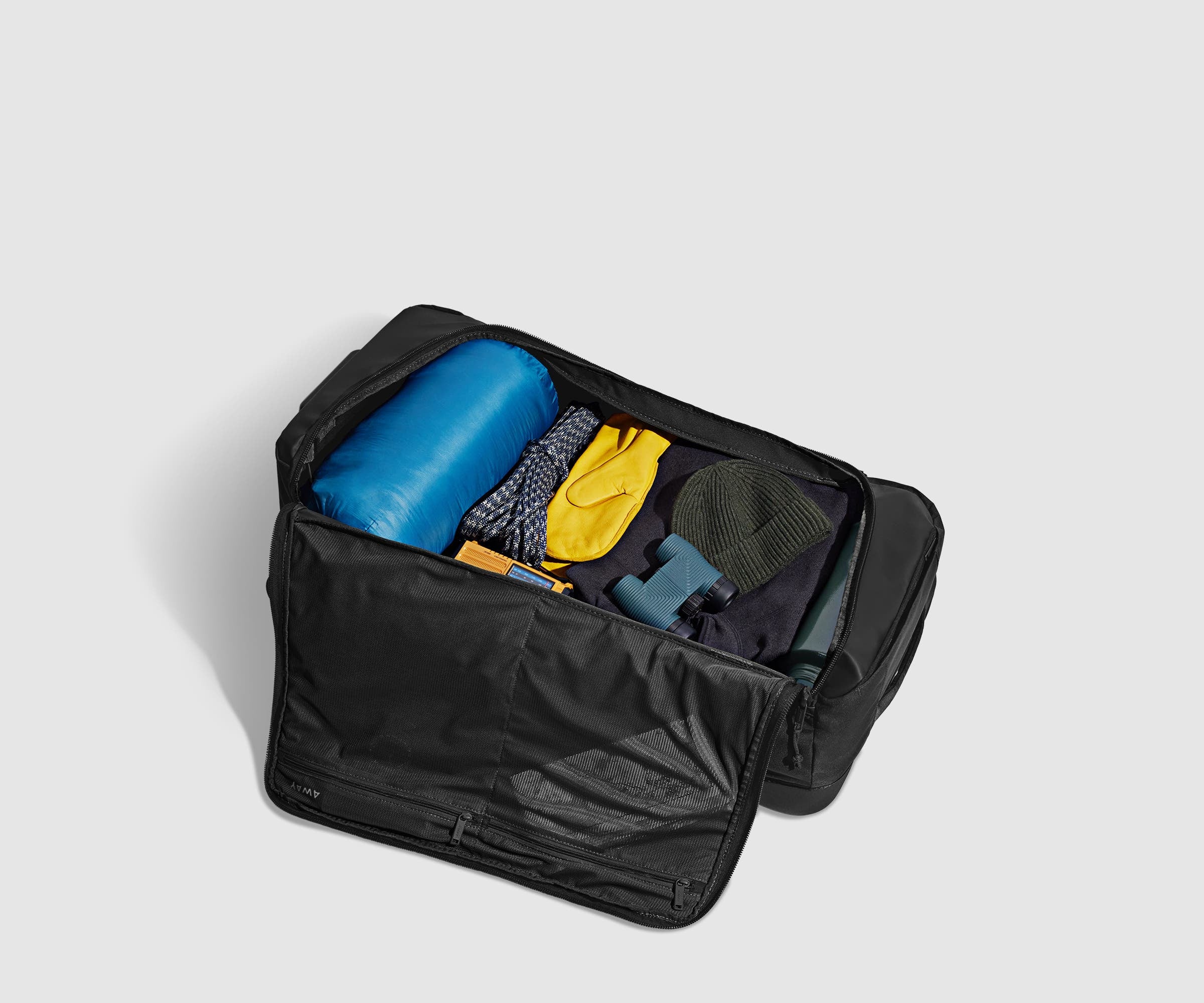 Jet Black 85L Active Rolling Duffle Bag - Large Capacity Travel Duffel with Wheels for Gym, Sports, Camping & Weekend Getaways