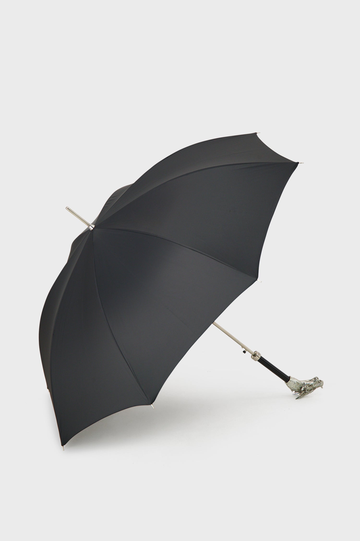 Pasotti Luxury Black & Silver Dragon Design Umbrella - Premium Windproof & Waterproof for Men & Women - Perfect for Fashion, Gifts & Outdoor Events