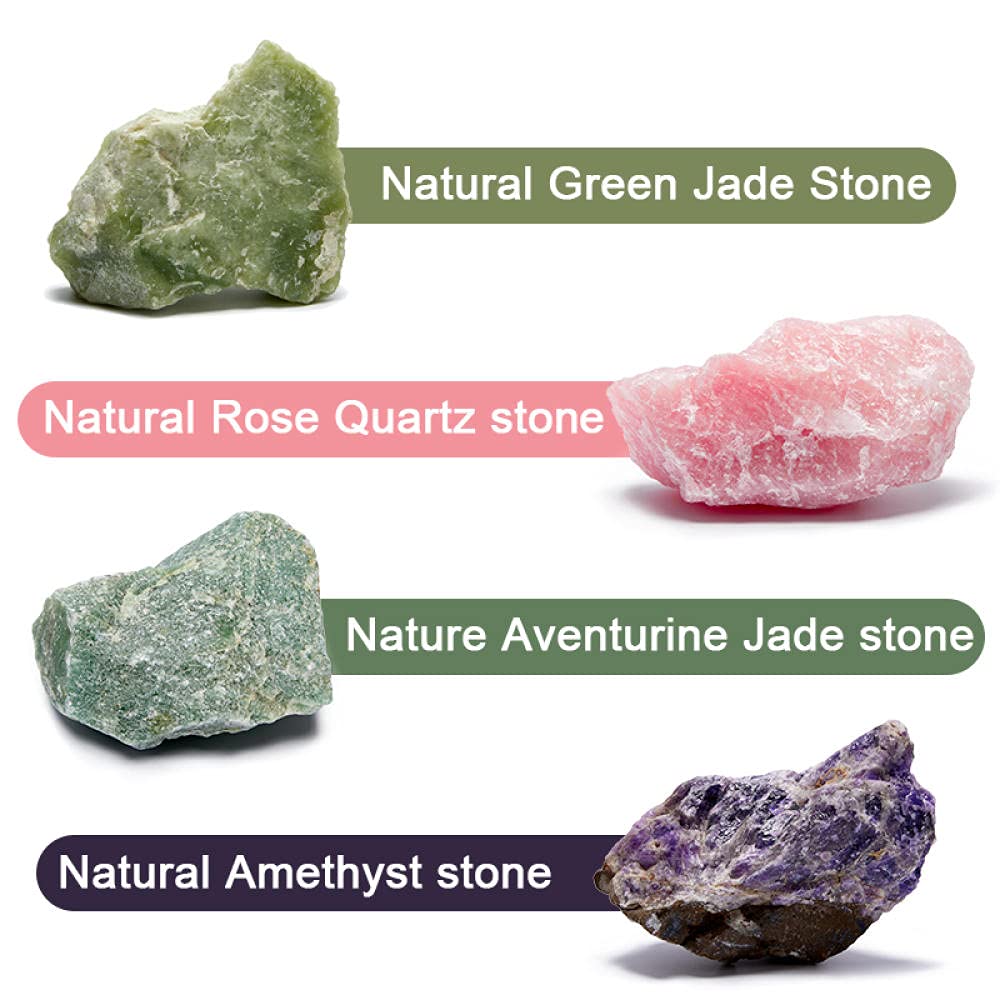 Natural Quartz Rose Amethyst & Jade Gua Sha Massage Tool - Anti-Wrinkle Facial Scraper for Skin Tightening, Neck & Face Care | Perfect for Home Spa & Self-Care Routine