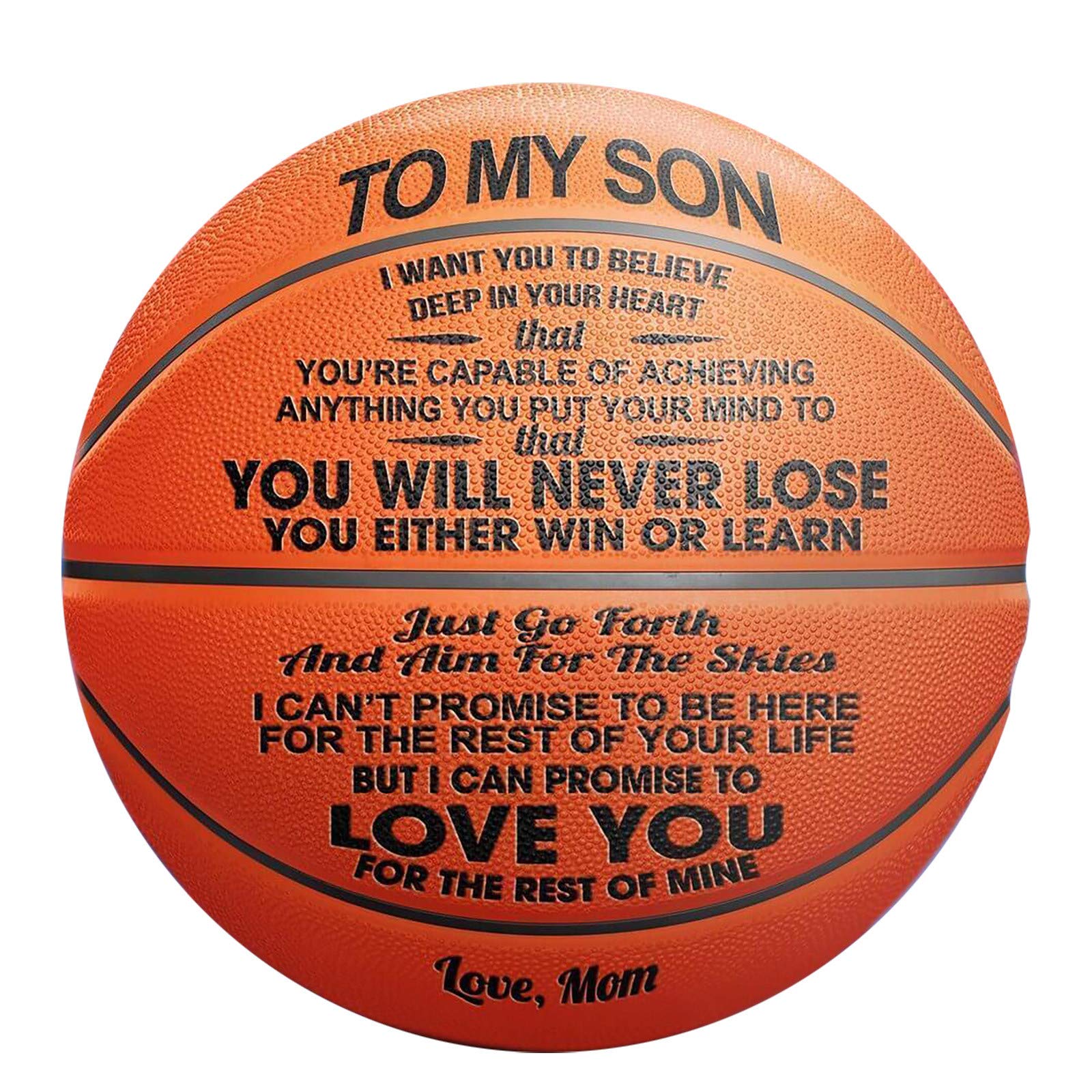 **Customized 8 Inch Basketball - Personalized Sports Gift for Mom, Mother's Day 2020 - Perfect for Indoor & Outdoor Play, Training, and Special Occasions**