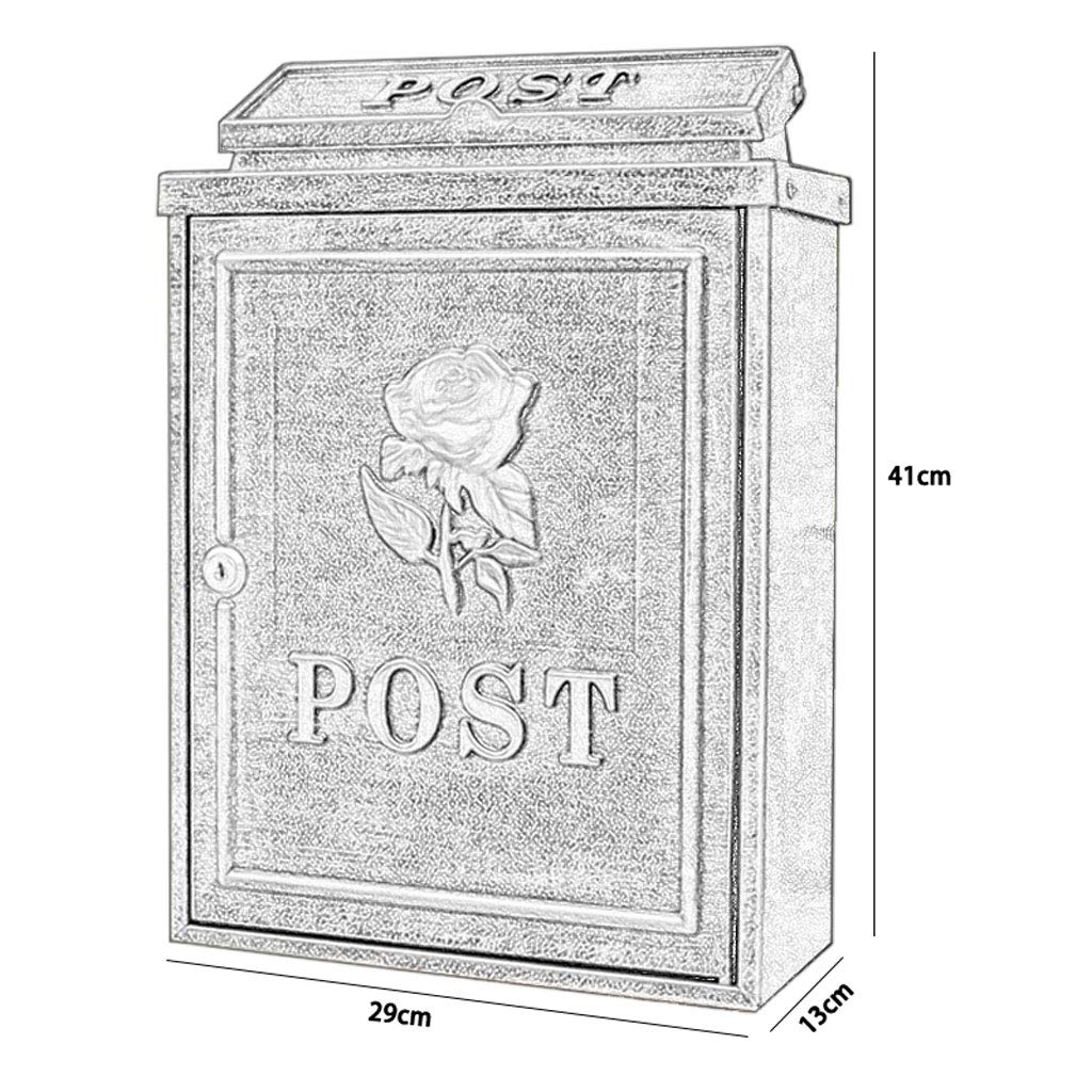 Stylish Outdoor Mailbox Post Box - Durable Villa Letter Box with Rain Protection for Courtyard, Garden & Front Yard (Color: A) - Perfect for Home, Office & Commercial Use