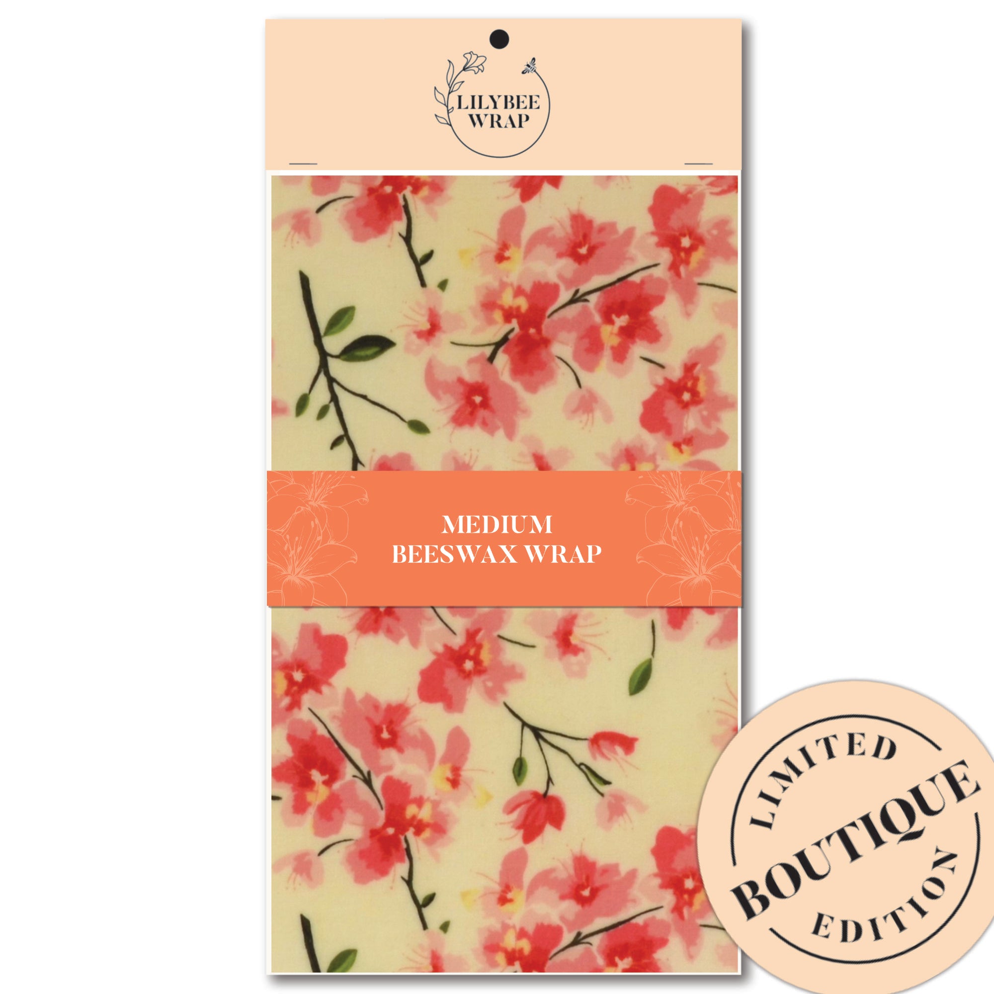 Eco-Friendly Primavera Medium Beeswax Food Wrap - Reusable & Sustainable Alternative to Plastic Wrap for Fresh Food Storage, Sandwiches, Cheese & Produce