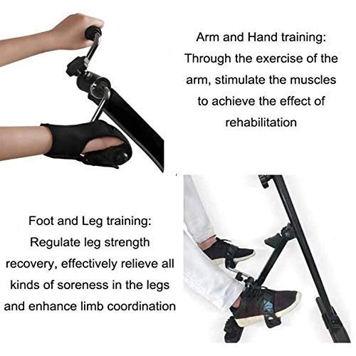 Foldable Pedal Exerciser for Seniors - Under Desk Mini Exercise Bike for Upper & Lower Limb Rehab Training | Portable Fitness Equipment for Home & Office Use