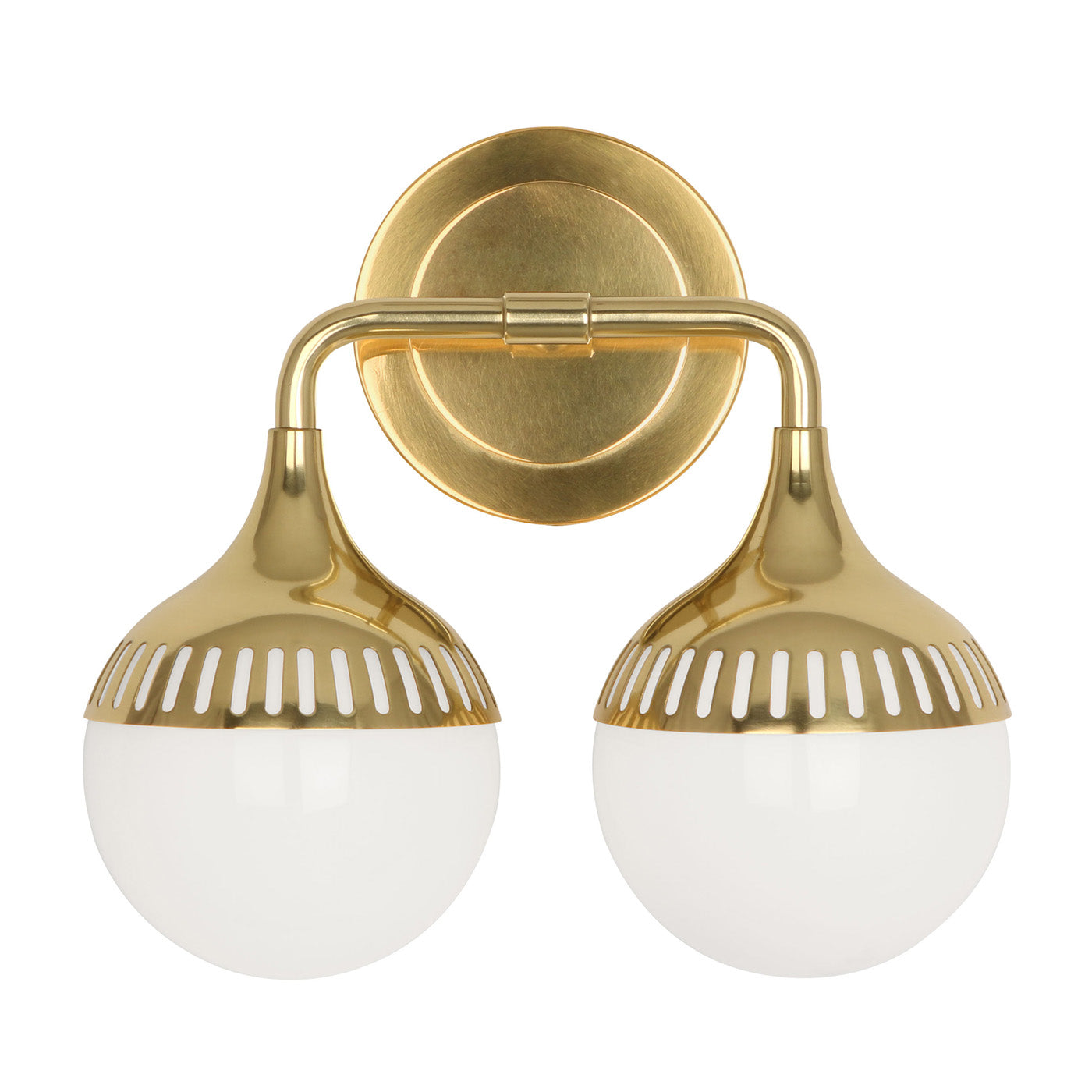 Rio Two Light Sconce Wall Fixture - Modern Plug-in Wall Sconce with Adjustable Arms for Bedroom, Living Room & Hallway Lighting Decor