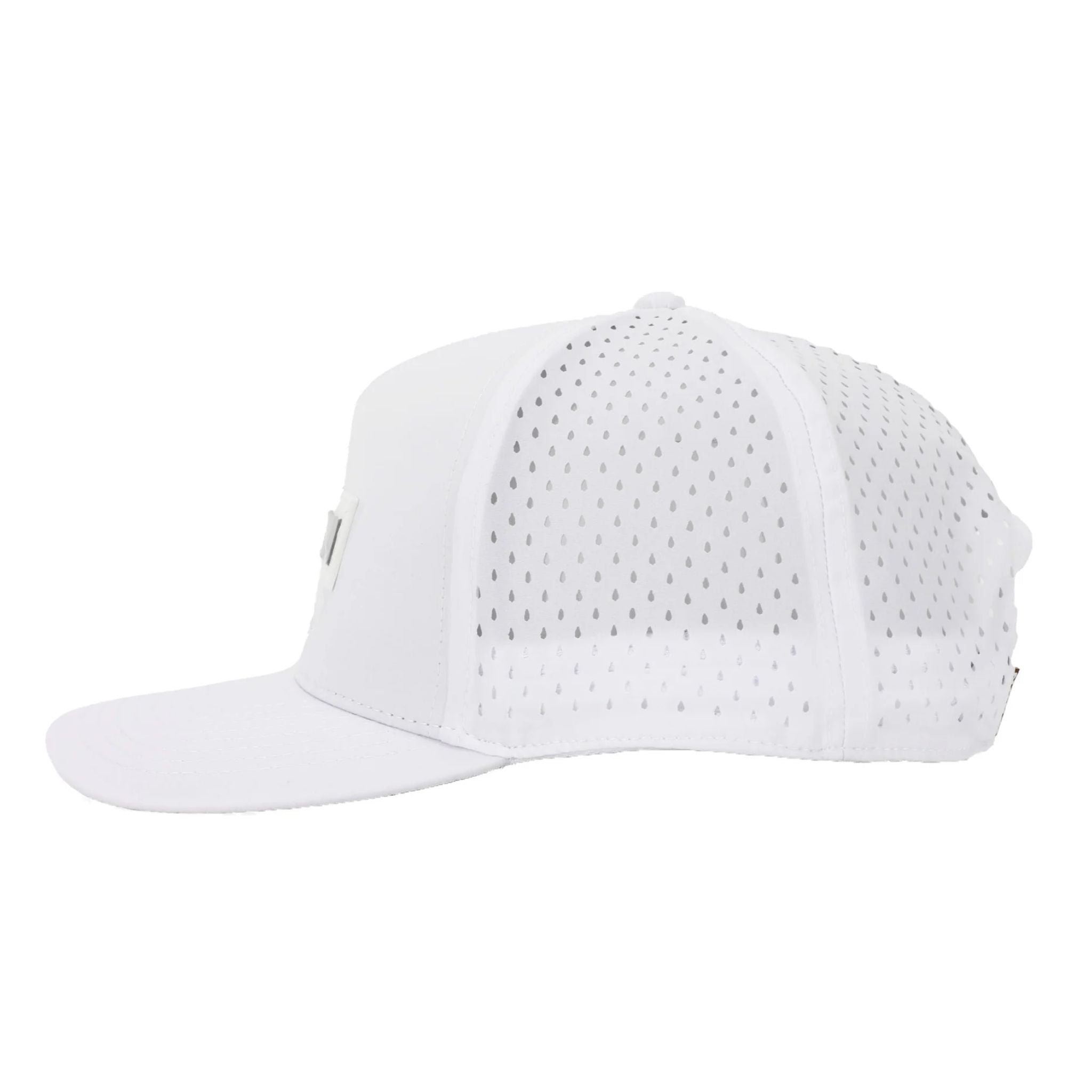 CRBN Quick Dry Performance Trucker Hat - Breathable Mesh Back, Moisture Wicking, UV Protection - Perfect for Running, Hiking, Golf & Outdoor Activities (White)