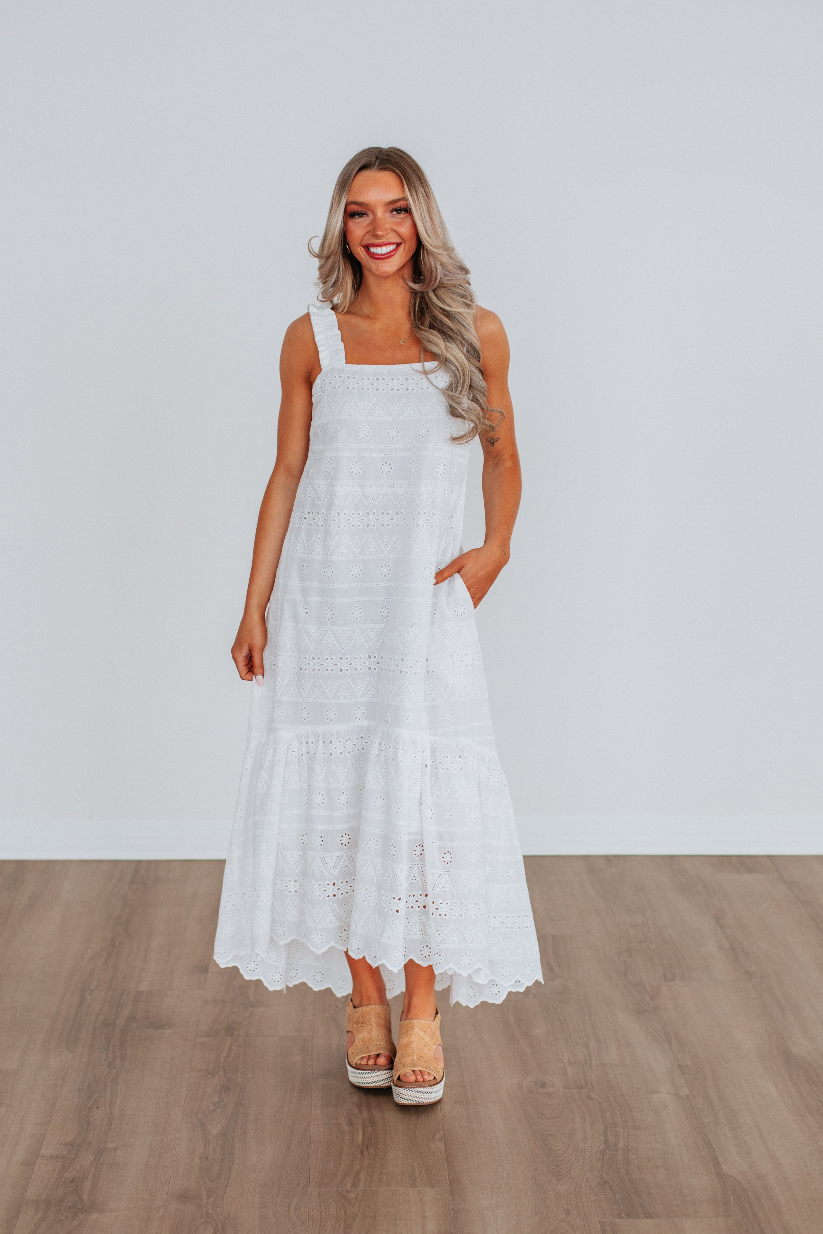 Amalie Dress - Elegant Women's Floral Midi Dress for Casual Wear, Office & Special Occasions | Perfect for Summer, Weddings & Parties