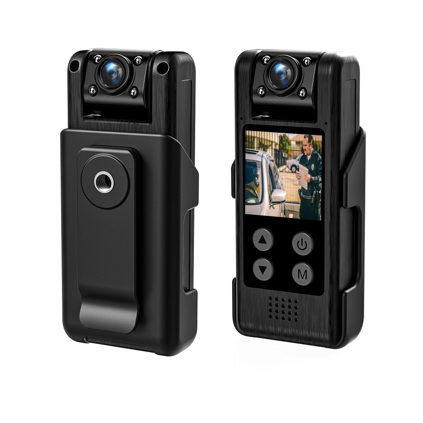 MENDUNER 4K Ultra HD Body Camera with Audio & Video Recording, 140° Wide Angle, 1200mAh Battery, Night Vision, Mini Clip-On Wearable Camera for Security, Law Enforcement & Outdoor Activities