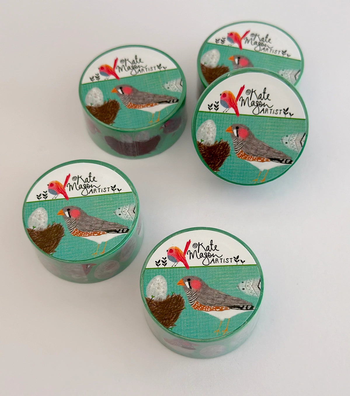 Decorative Bird Finches Eggs Nest Washi Tape - Scrapbooking, Journaling, DIY Crafts & Gift Wrapping Supplies