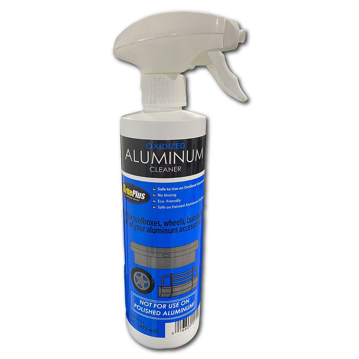 Brite Plus MX Stained & Oxidized Aluminum Cleaner - 16 oz Bottle for Metal Restoration & Shine - Perfect for Outdoor Furniture, Gutters, and Automotive Parts