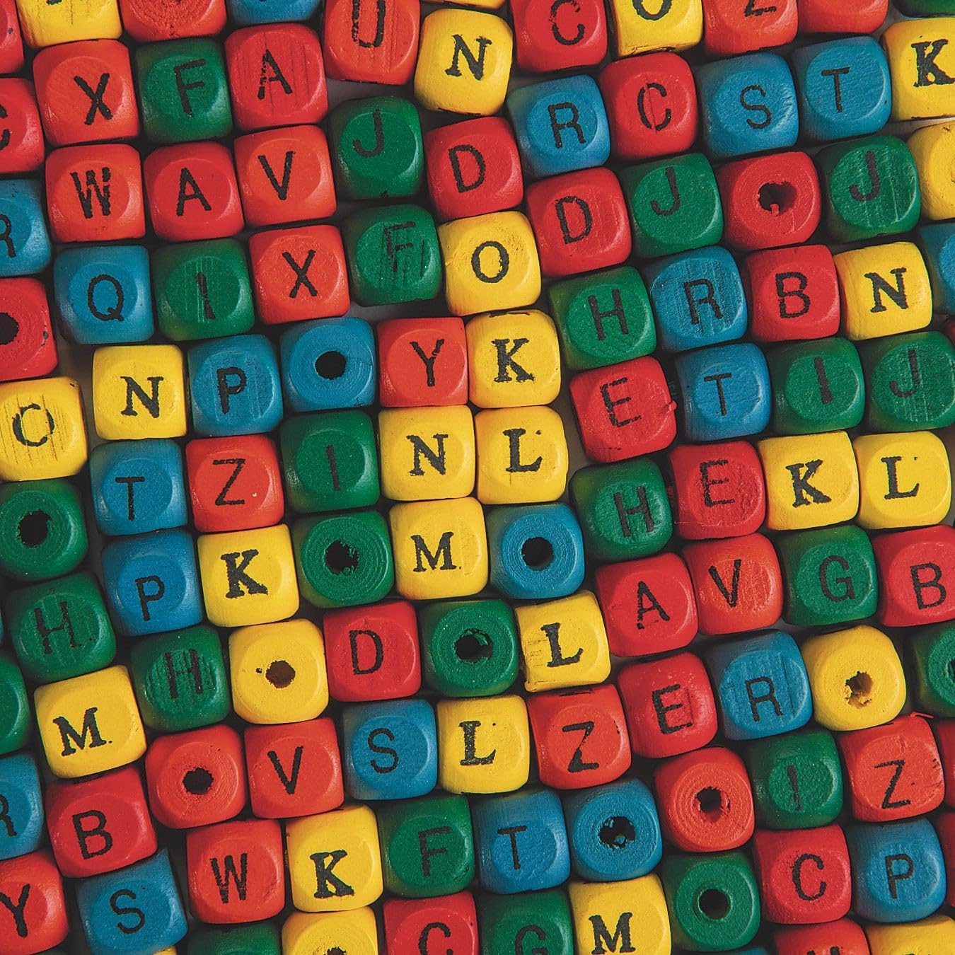 Wooden Alphabet Beads for Jewelry Making - DIY Craft Beads for Bracelets, Necklaces & Keychains - Perfect for Kids, Teachers & Craft Enthusiasts