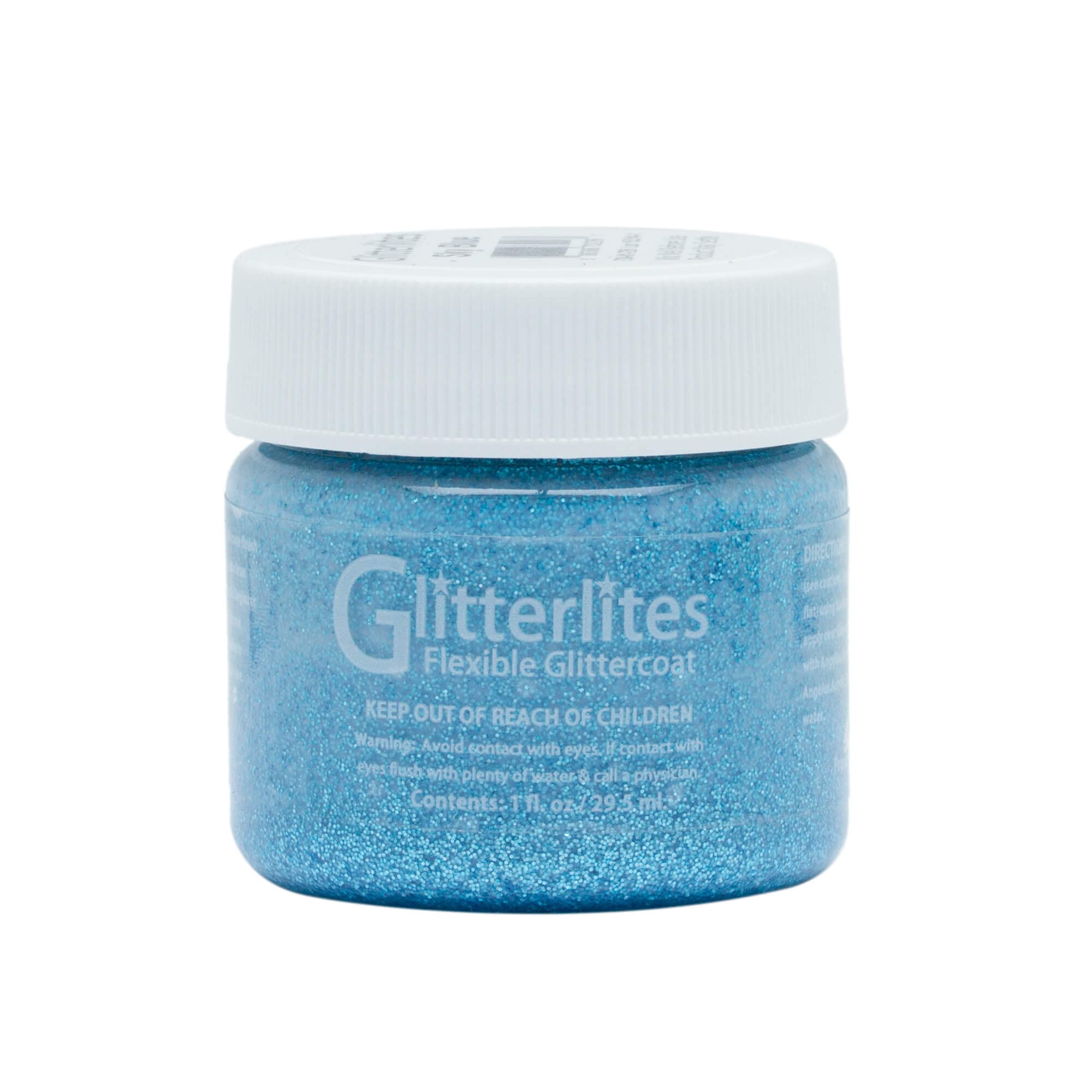 Angelus Flexible Glittercoat Glitter Paint - Sky Blue | DIY Shoe, Leather & Fabric Paint | Perfect for Custom Sneakers, Handbags & Crafts