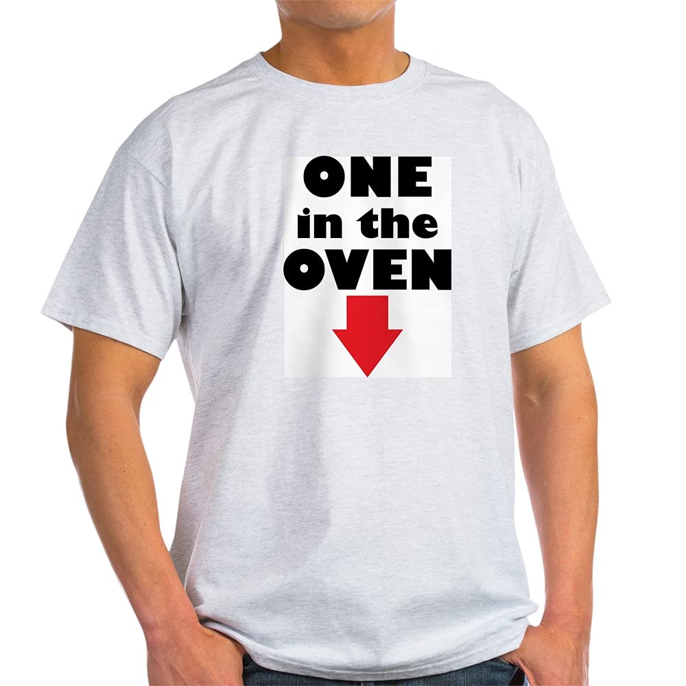 One in The Oven Funny Pregnancy Announcement T-Shirt - 100% Cotton Comfortable White Tee for Expecting Moms - Perfect for Gender Reveal Parties & Baby Showers