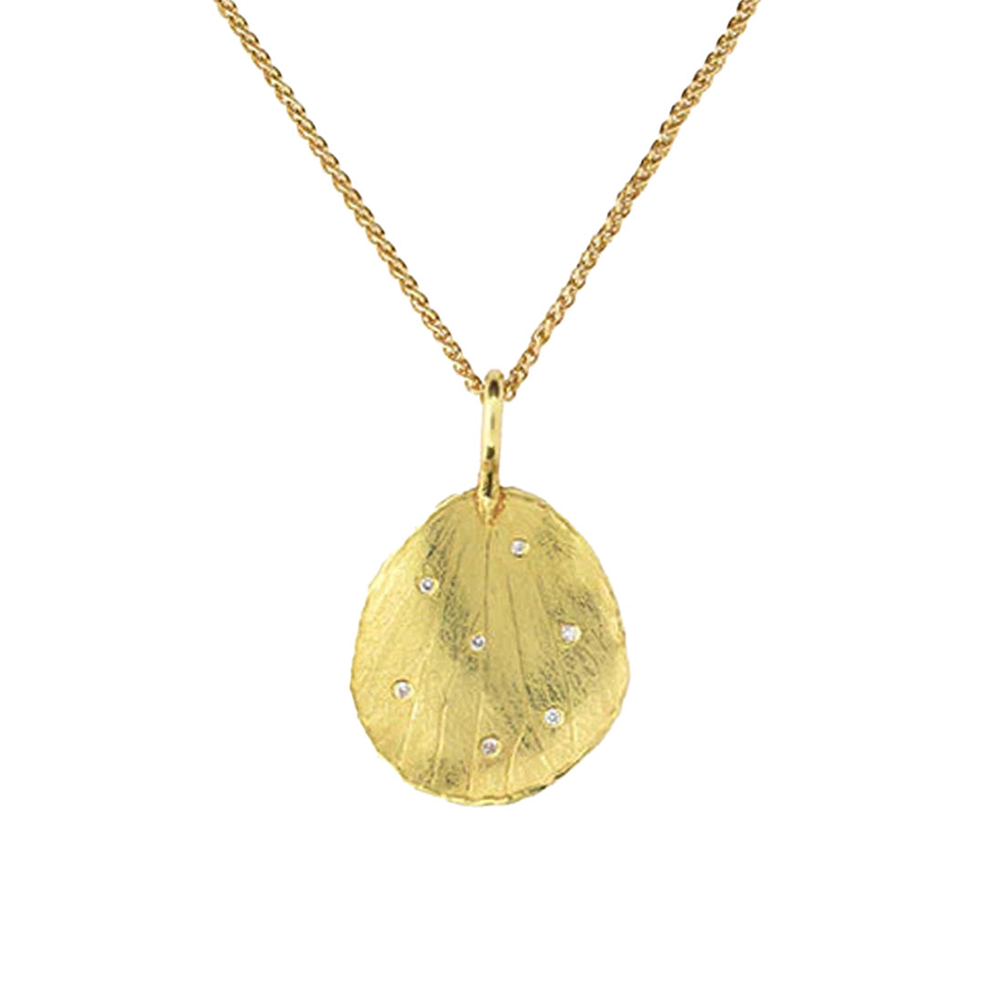 Exquisite Hydrangea Petal & Diamond Pendant Necklace - 14K Gold Floral Jewelry for Women - Perfect for Weddings, Anniversaries & Special Occasions