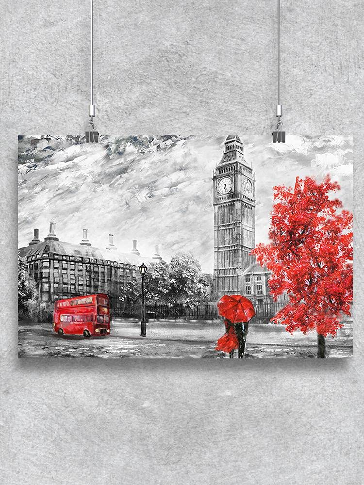 London Oil Painting Poster - Handmade Canvas Art Wall Decor for Living Room, Bedroom & Office - Famous Cityscape Artwork