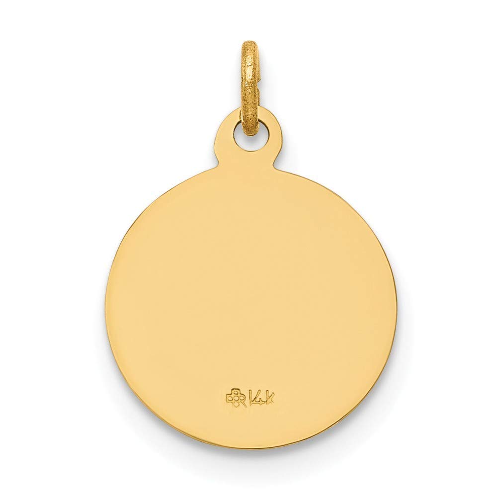 14K Yellow Gold Guardian Angel Medal Charm - Roy Rose Jewelry for Protection & Blessing | Perfect for Necklaces, Bracelets & Gifts for Baptism, First Communion, Birthdays