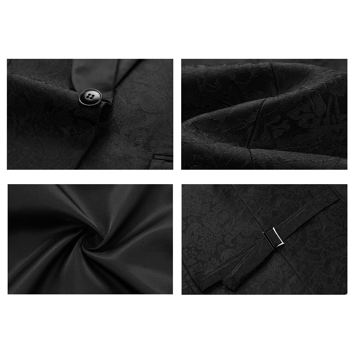 Slim Fit 3 Piece Tuxedo Suit for Men | Formal Skinny Shawl Lapel Paisley Wedding Prom Suit Set | Perfect for Weddings, Proms, Black Tie Events & Special Occasions