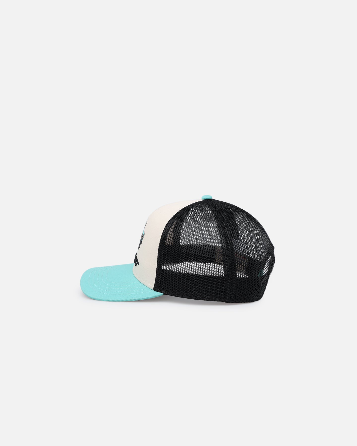 American Needle Valin Trucker Snapback Hat - Black/Ivory Adjustable Baseball Cap for Men & Women - Perfect for Casual Wear, Sports & Outdoor Activities