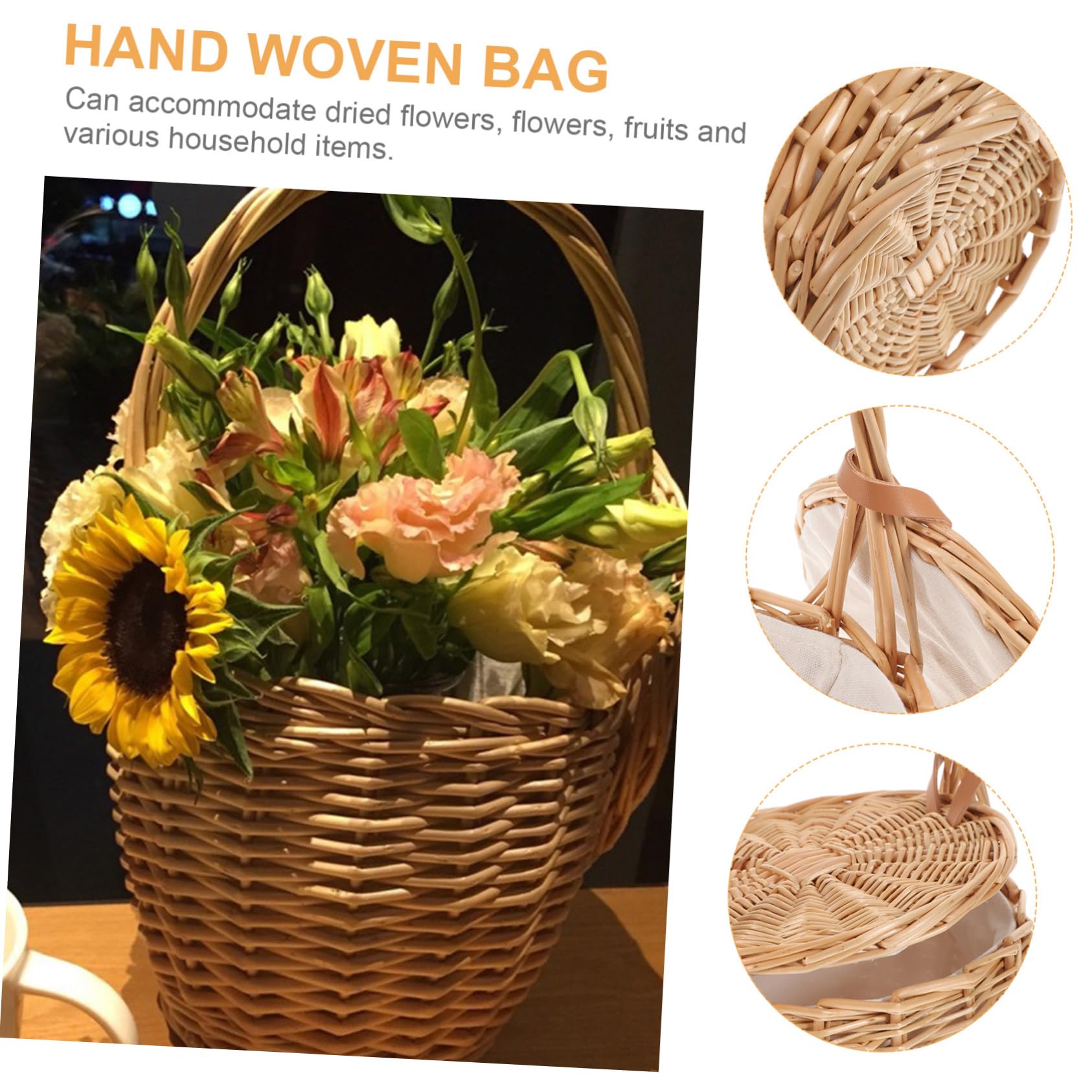 WHAMVOX Elegant Hand-Woven Shoulder Bag for Women - Stylish Summer Travel Purse & Lunch Tote - Perfect for Beach Outings, Picnics, and Daily Commute