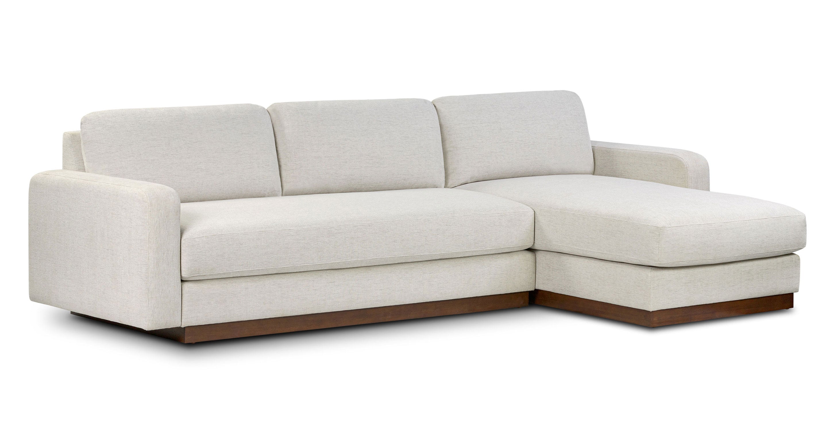 Cambio 115 Reversible Chaise Sectional Sofa - Modern L-Shaped Couch with Reversible Chaise Lounge, Upholstered in Soft Fabric - Perfect for Living Room, Family Room & Home Theater Seating