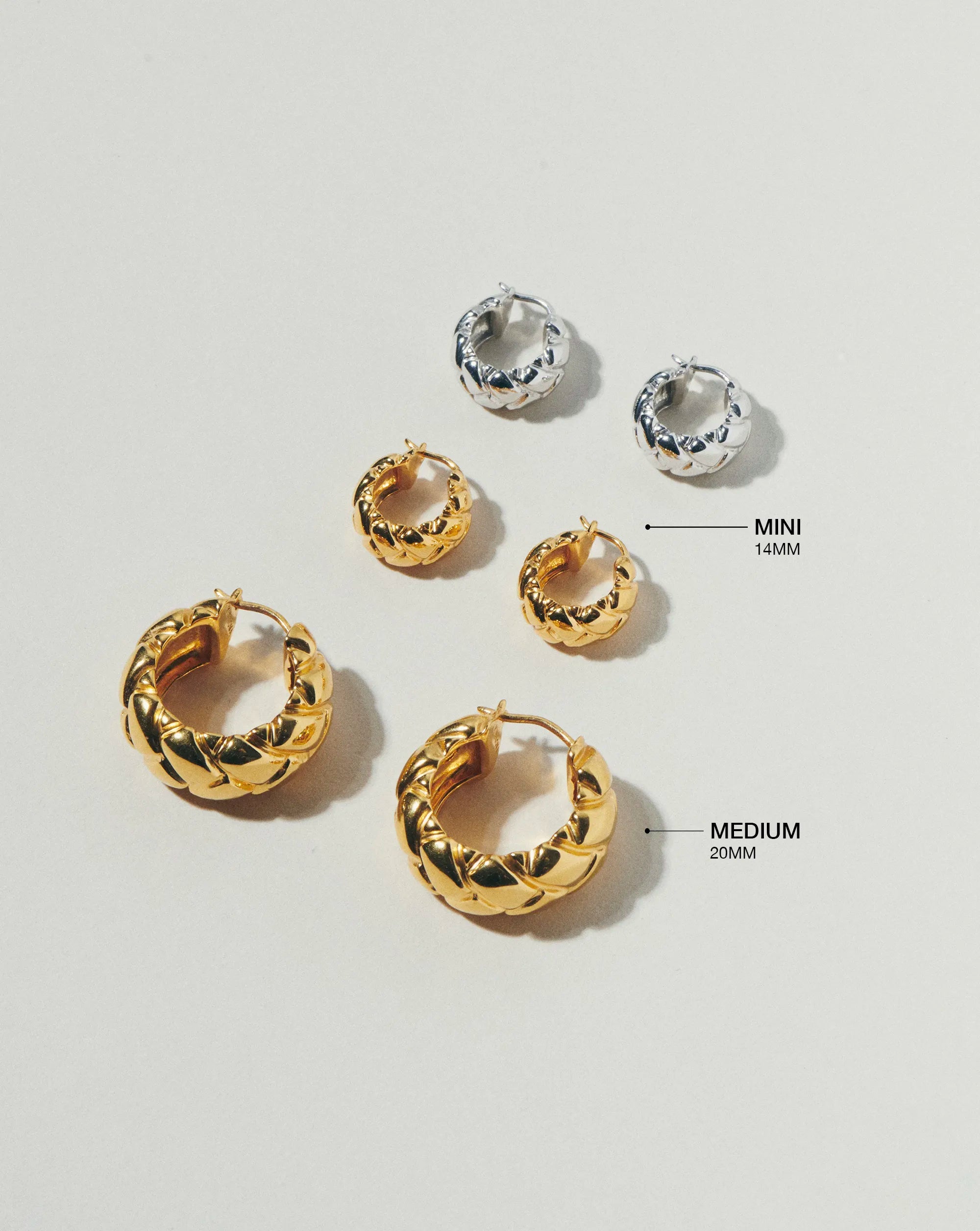Lucy Williams Chunky Waffle Hoop Earrings for Women - Trendy Gold & Silver Statement Jewelry - Perfect for Parties, Date Nights & Everyday Wear