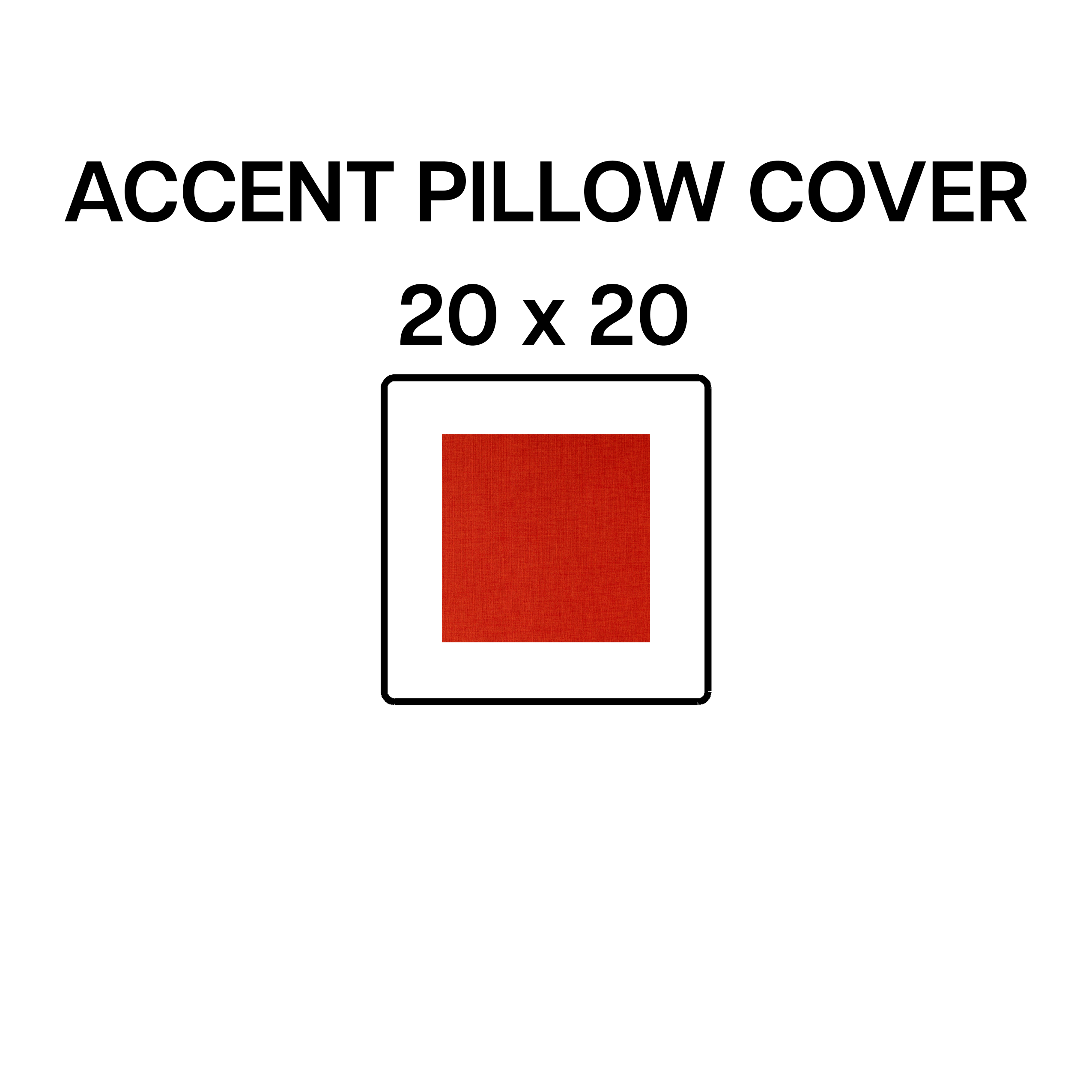 20x20 Cayenne Red Decorative Accent Pillow Cover - BP 642-6 - Perfect for Sofa, Bed & Home Decor
