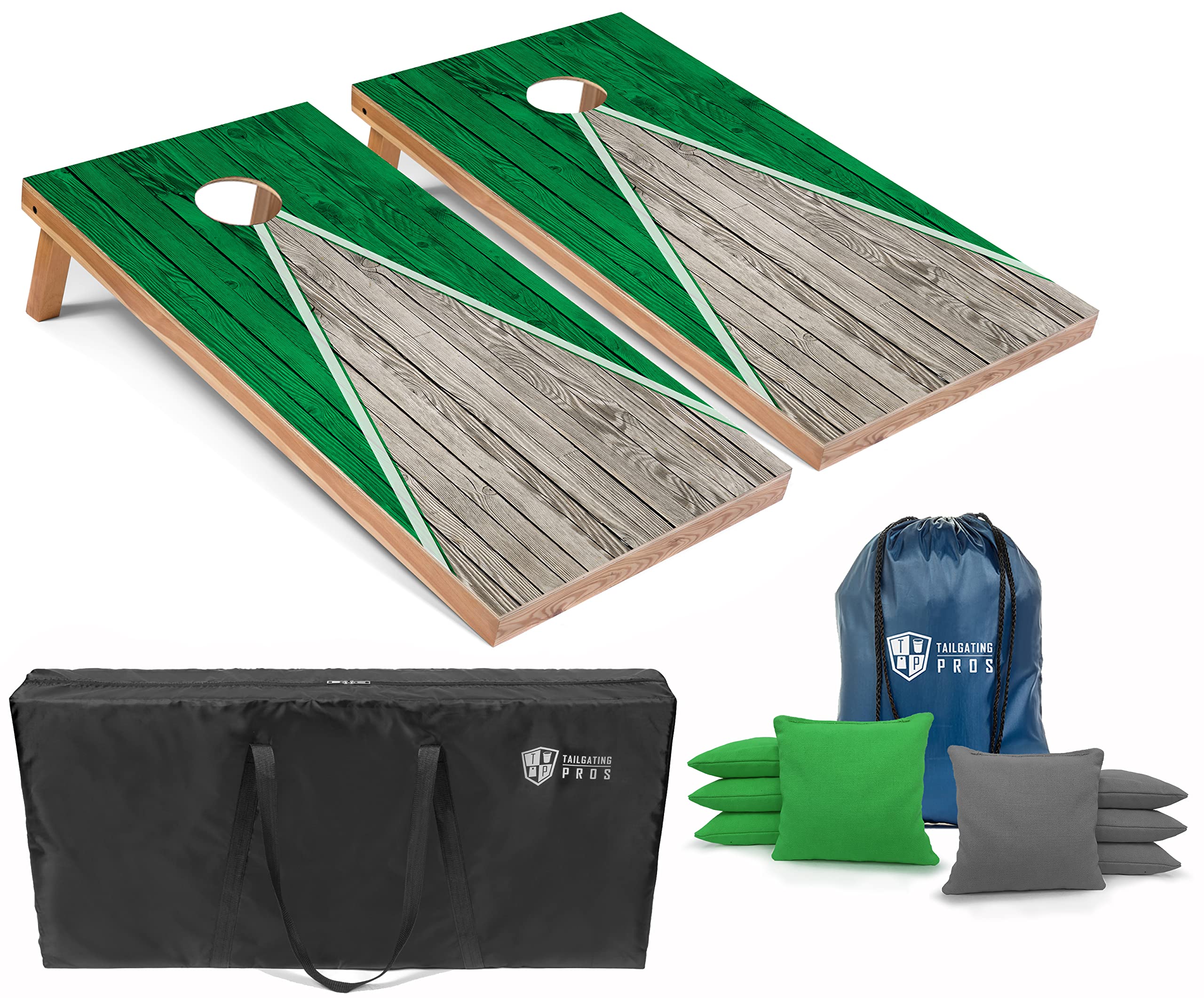 Regulation Cornhole Board Set - 4'x2' Lightweight Pyramid Design with LED Ring Lights for Tailgating, Backyard Games & Outdoor Parties | Premium Cornhole Game for Adults & Kids