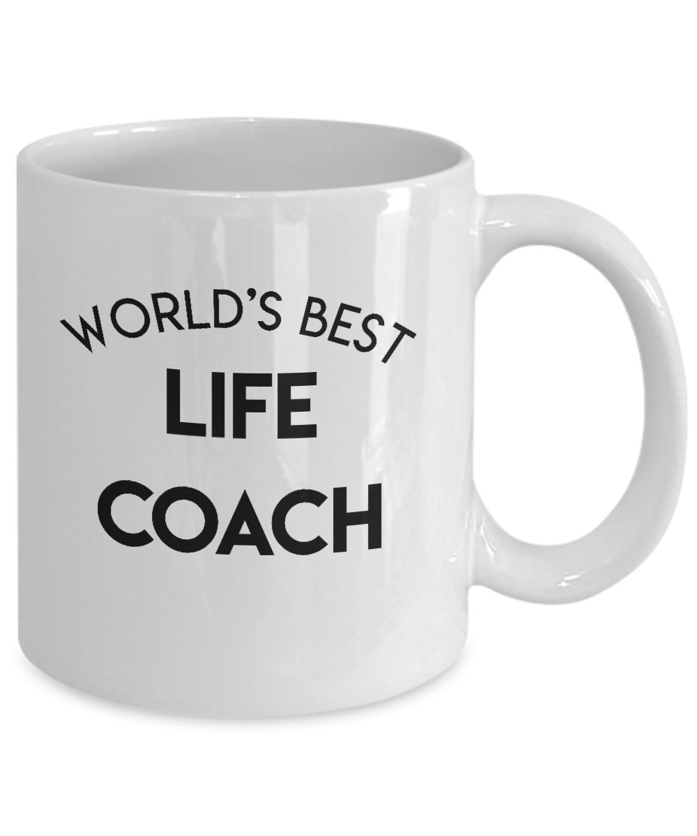 World's Best Life Coach Coffee Mug - Inspirational Gift for Life Coaches, Teachers & Mentors - Perfect for Morning Coffee, Office Use & Motivational Gifts