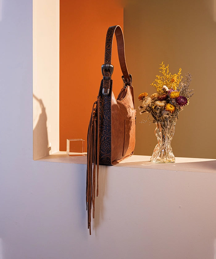 Montana West Fringe Hobo Bag - Stylish Leather Crossbody Purse for Women | Perfect for Everyday Use, Work & Travel