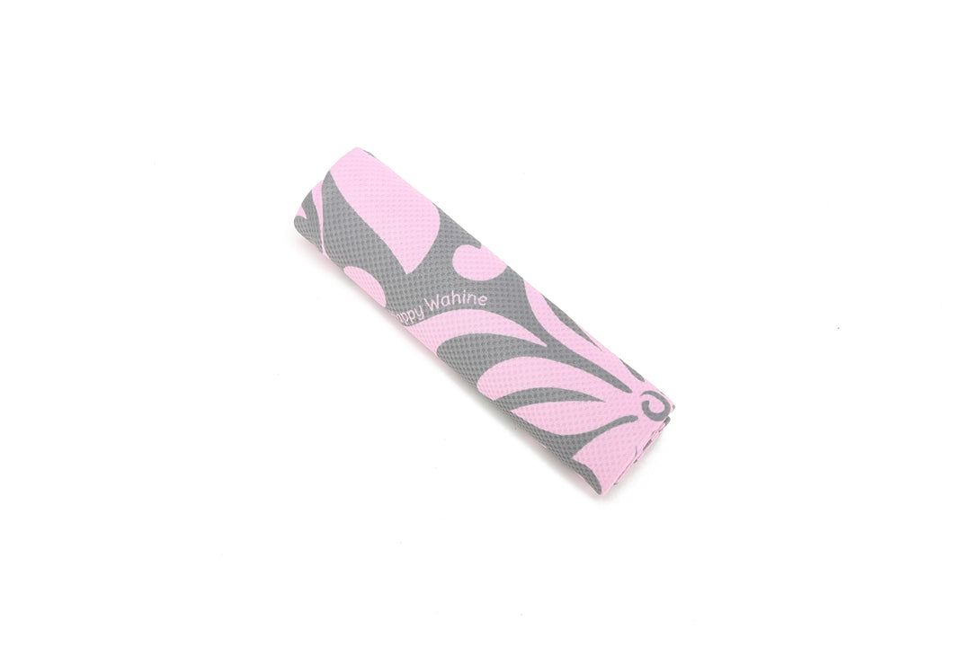 Cooling Towel for Sports & Outdoor Activities - Soft & Quick-Dry Tiare Pink Grey Towel - Perfect for Gym, Yoga, Running & Beach