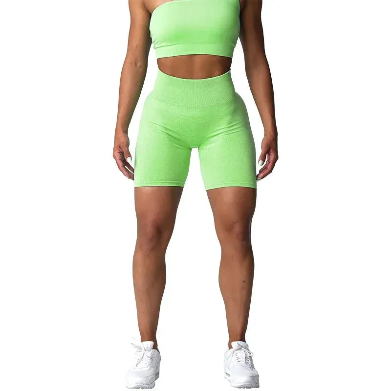 NVGTN Scrunch Seamless Yoga Shorts for Women - High Waisted Spandex Workout Shorts with Butt Lifting Design, Breathable & Elastic Gym Running Athletic Shorts - Perfect for Yoga, Pilates, Running & Lounge Wear