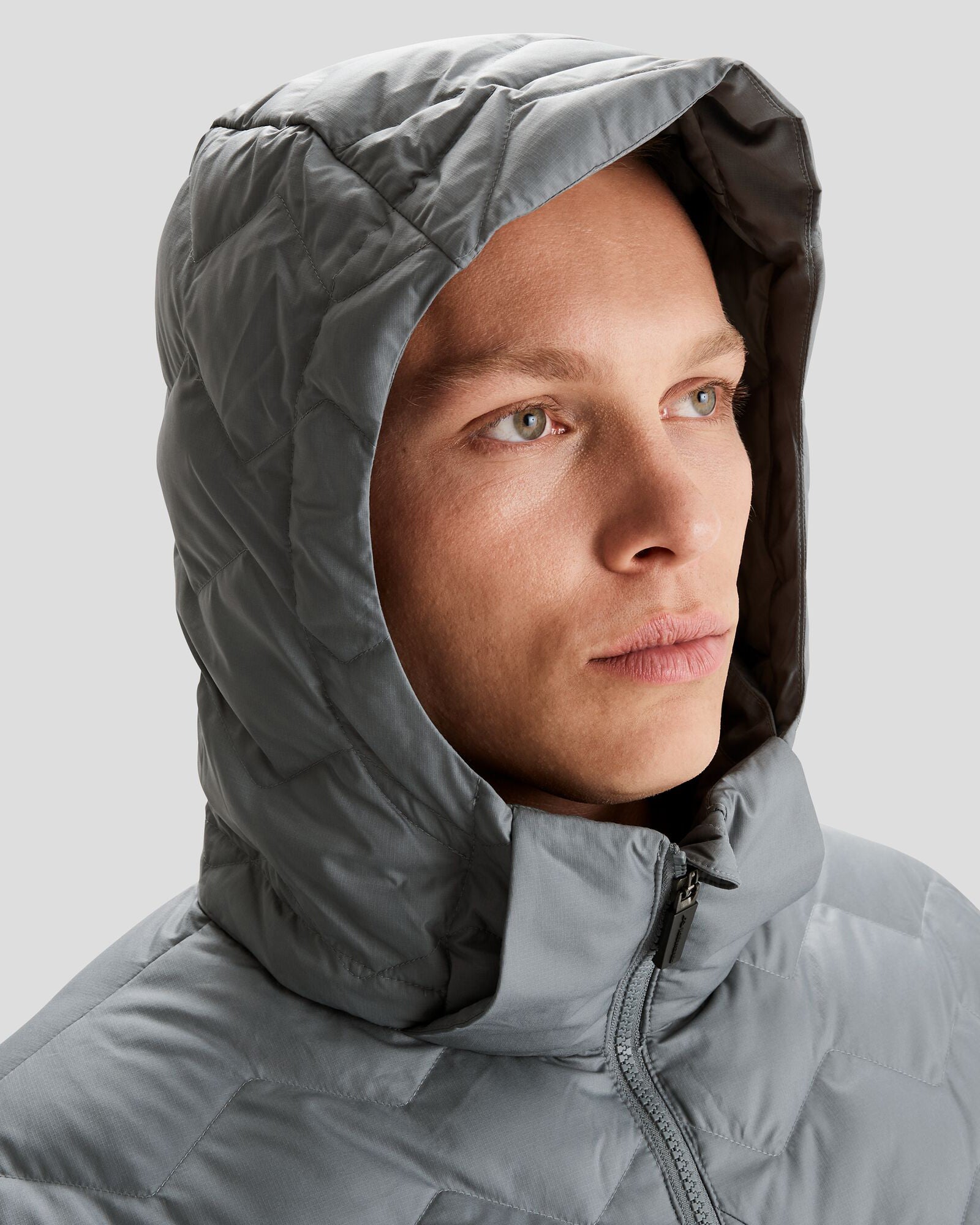 Men's Anytime Down Hooded Parka - Lightweight Warm Winter Jacket for Outdoor Activities | Moon Color