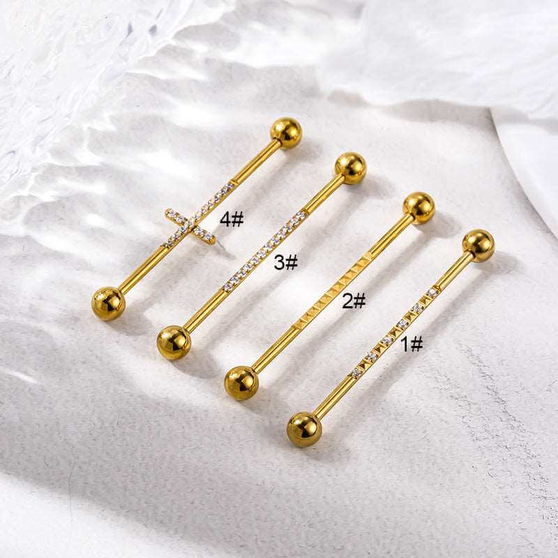 14 Gauge Internally Threaded Industrial Barbell - Surgical Steel Body Jewelry for Piercings | Perfect for Eyebrow, Nose, Lip & Cartilage Piercings