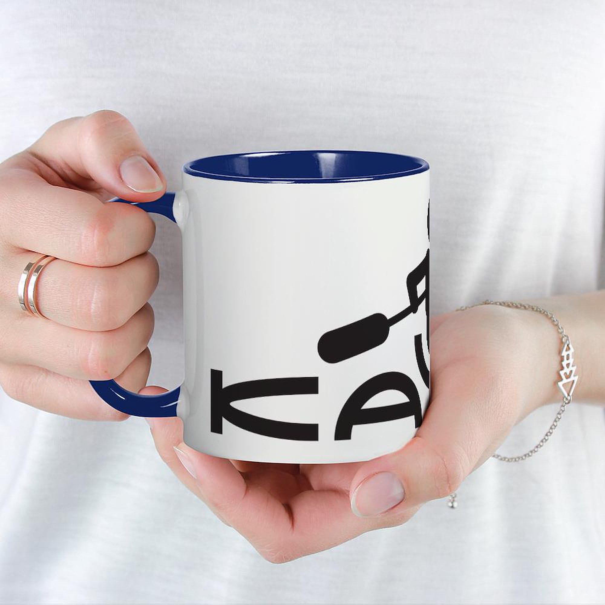 Kayak Logo Ceramic Coffee Mug 11 oz (325 ml) - Durable & Stylish for Kayaking Enthusiasts - Perfect for Camping, Fishing & Outdoor Adventures