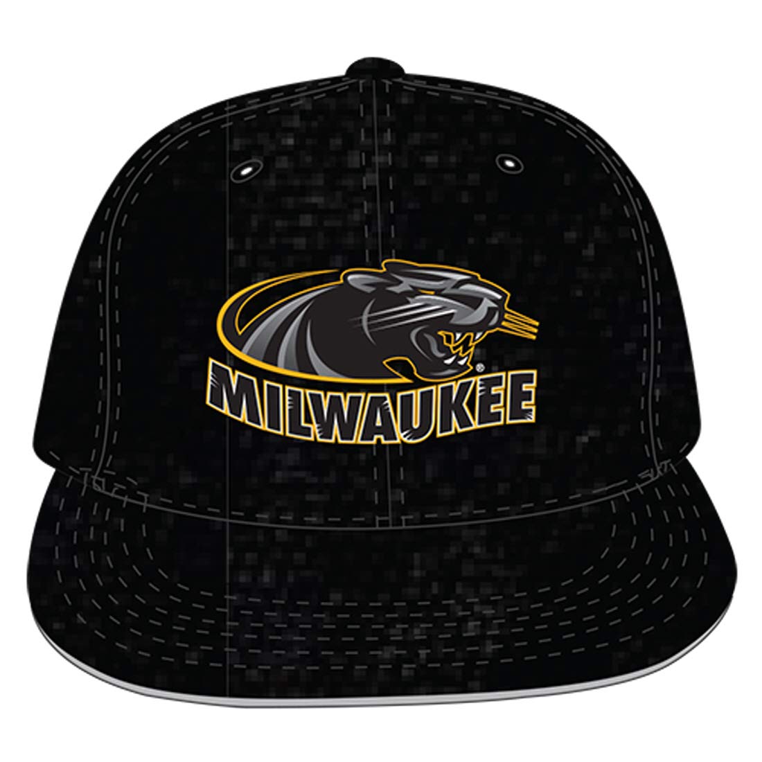 UWM Wisconsin-Milwaukee Panthers NCAA College Adjustable Velvet Snapback Hat for Men & Women - Black - Perfect for Basketball Games, Tailgating & Fan Apparel