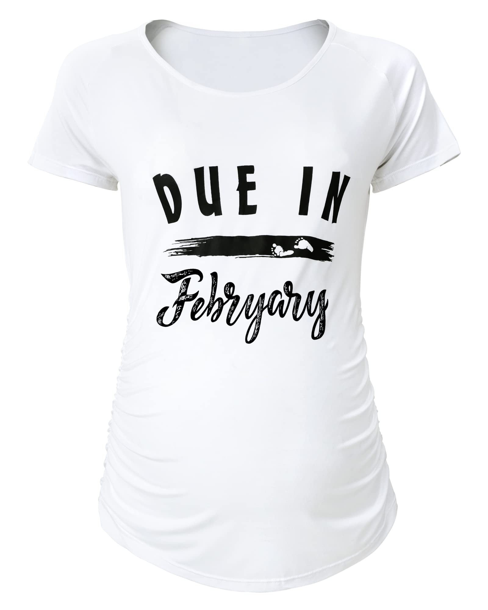 Funny Pregnancy T-Shirts for Women - Cute Maternity Shirts with Ruched Sides & Graphic Prints - Comfortable Maternity Tees for Expecting Moms - Perfect for Baby Showers, Maternity Photos & Everyday Wear