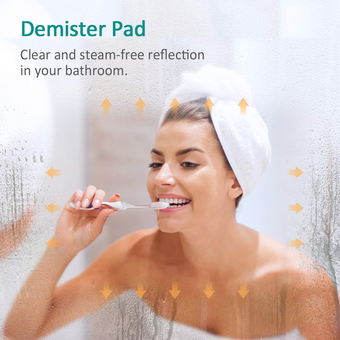 EMKE 800x600mm Bluetooth Bathroom Mirror with Shaver Socket & LED Backlight - Anti-Fog Demister Pad, Touch Control Vanity Mirror for Makeup & Shaving | Perfect for Modern Bathrooms, Luxury Hotels & Spa Decor