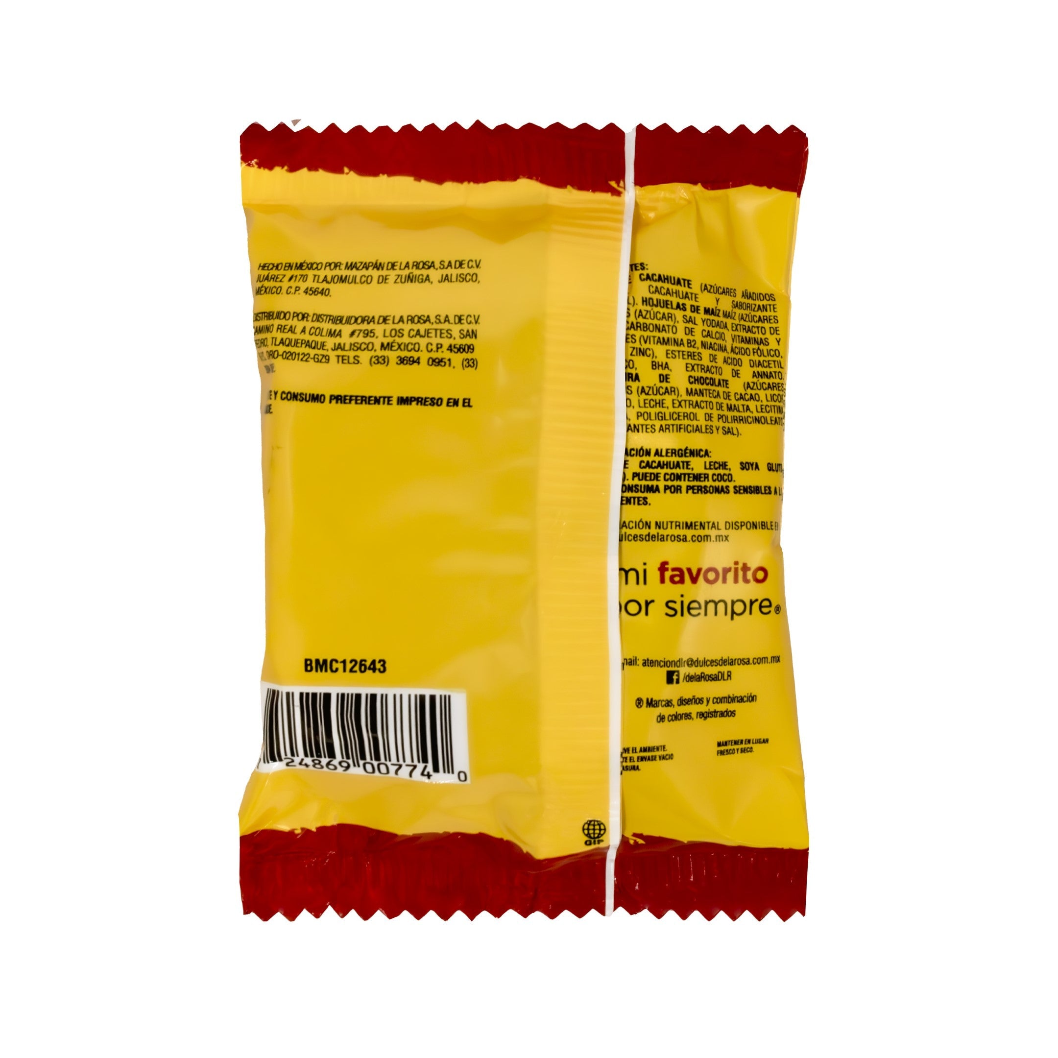 De La Rosa Mazapan Crunchy Peanut Candy | 16 Count Box | Authentic Mexican Treat for Snacking, Gifting & Dessert Topping