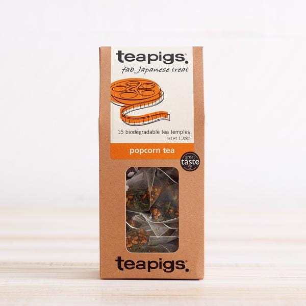 Teapigs Popcorn Tea - Premium Genmaicha Green Tea with Roasted Rice - Perfect for Relaxation & Afternoon Tea Time