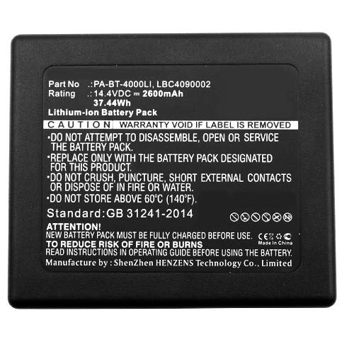 Synergy Digital Printer Battery - High Capacity 14.4V 2600mAh Li-ion Replacement for Brother HP25B, LBC4090002, LBD709-001, PA-BT-4000LI - Perfect for Home & Office Printing, Document Scanning, and Professional Use