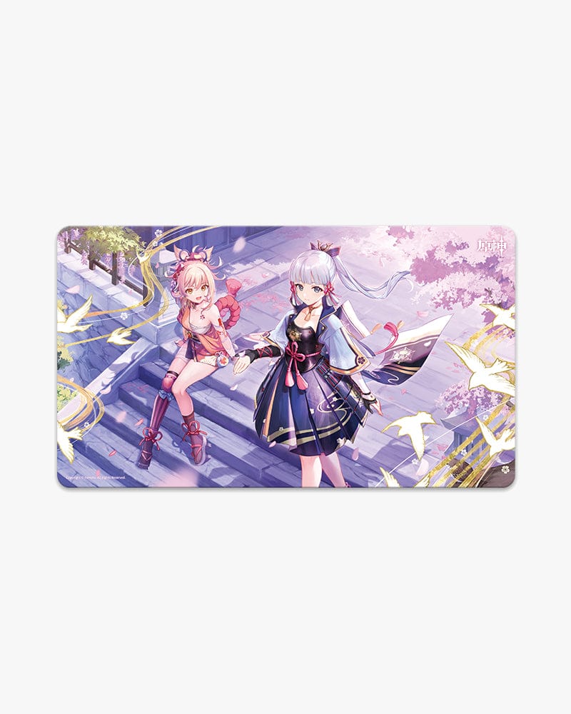 Genshin Impact Gaming Mouse Pad - The Immovable God and Eternal Euthymia Ayaka Yoimiya Design | Non-Slip Desk Mat for PC Gaming & Office Work