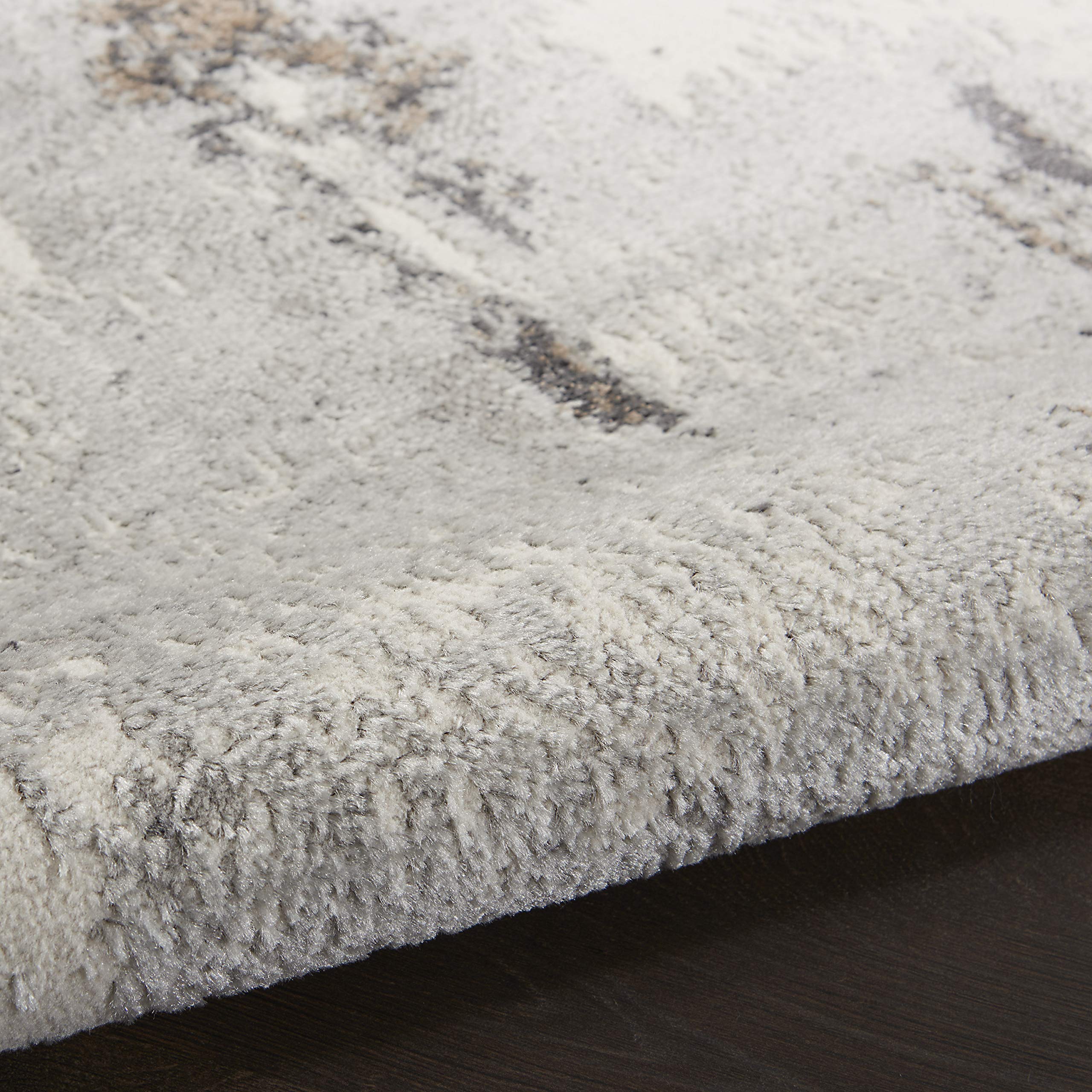 Nourison Elation Abstract Grey Ivory 9' x 12' Area Rug - Easy to Clean, Non-Shedding, Soft & Durable - Perfect for Bedroom, Living Room, Dining Room & Kitchen Decor (9x12) - Ideal for Home, Office & High Traffic Areas