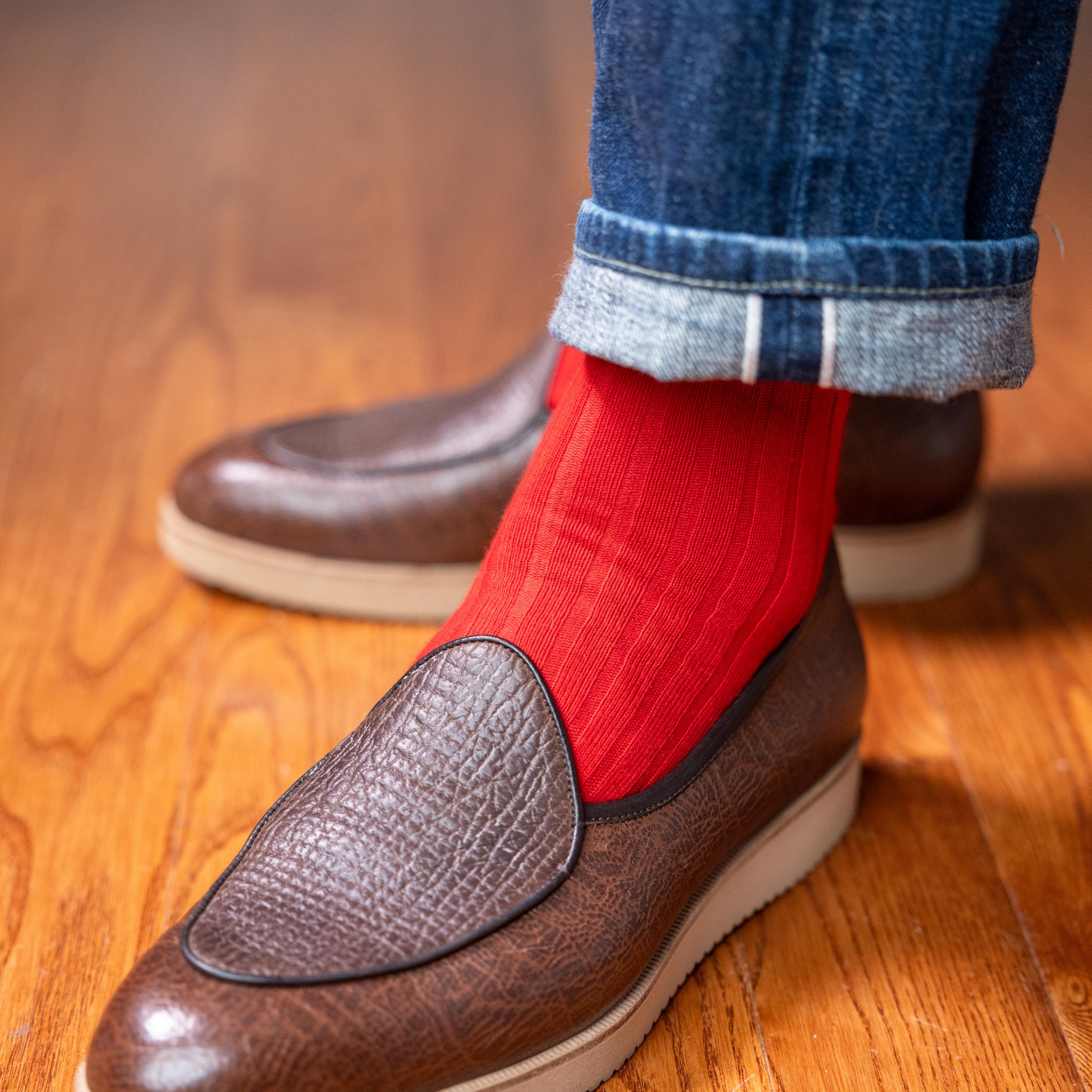 Premium Cotton Dress Socks for Men - Knee High & Over The Calf Formal Socks - Business, Office & Wedding Attire - Boardroom Socks Collection