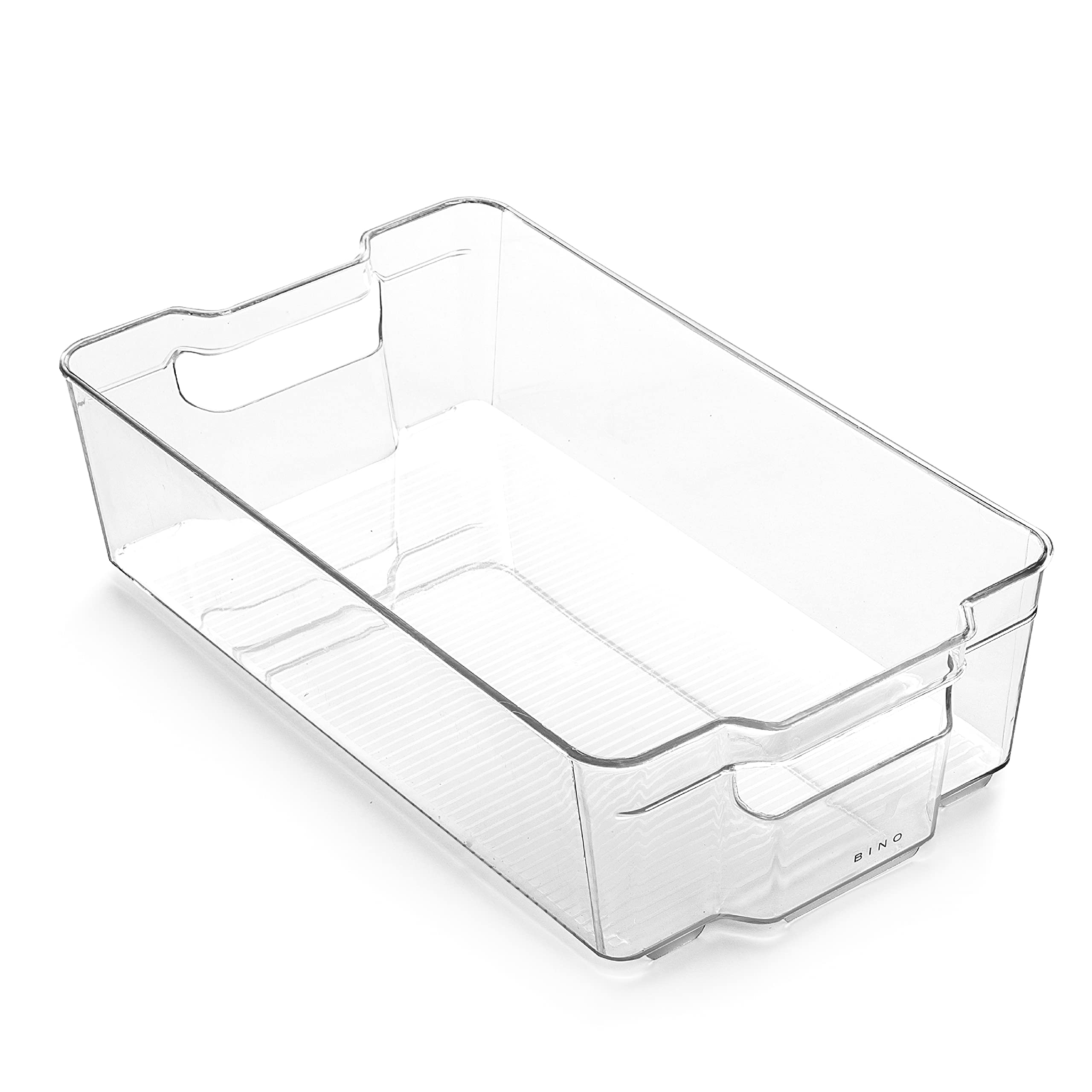BINO Stackable Plastic Storage Bins - X-Large 12 Pack | Multi-Purpose Organizer Containers | BPA-Free | Pantry, Closet & Home Organization | Perfect for Kitchen, Garage & Office Storage