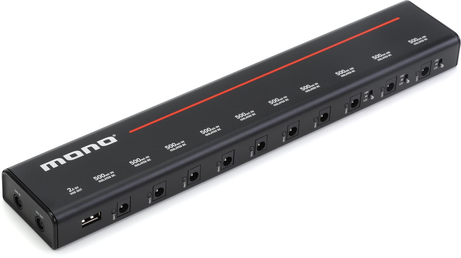 11-Outlet Isolated Pedalboard Power Supply for Guitar & Bass Effects - Large Size with Noise-Free Performance | Perfect for Live Gigs, Studio Recording & Home Practice