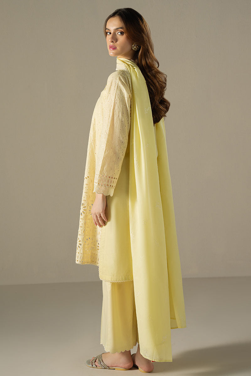 LEMON ZEST 3-Piece Chikankari Suit Set | Traditional Indian Embroidery Outfit | Perfect for Weddings, Festivals & Special Occasions